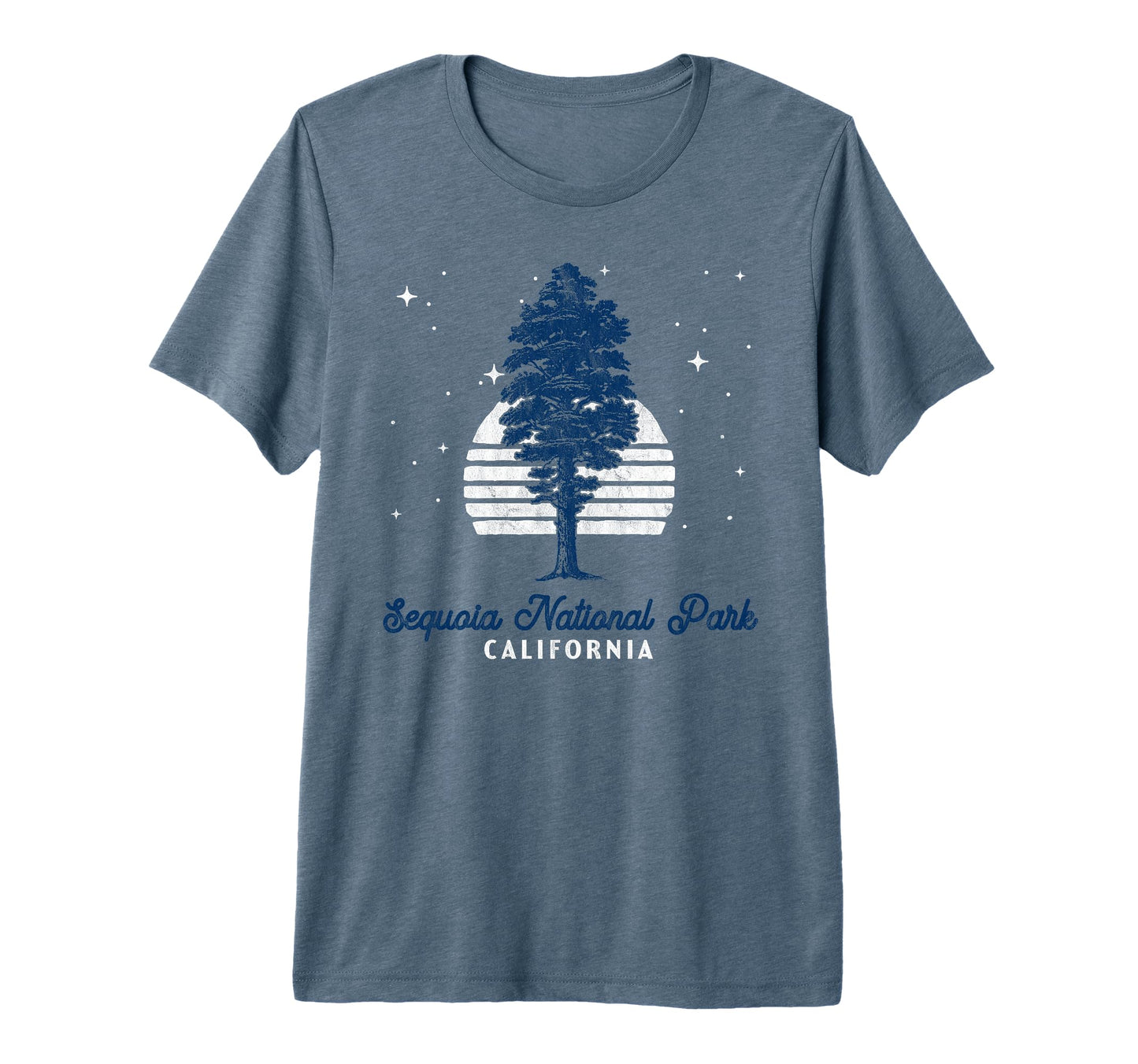 Sequoia National Park Night 80S Tri Blend T-Shirt - Minimalist Print Unisex - T-Shirt, Sweatshirt, Hoodie
