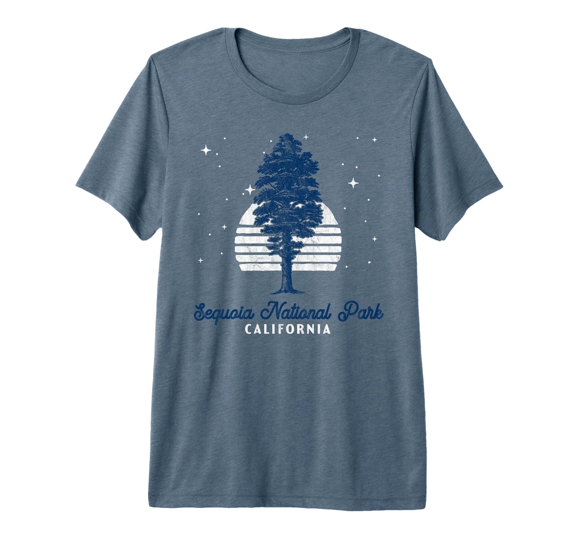Sequoia National Park Night 80S Tri Blend T-Shirt - Minimalist Print Unisex - T-Shirt, Sweatshirt, Hoodie