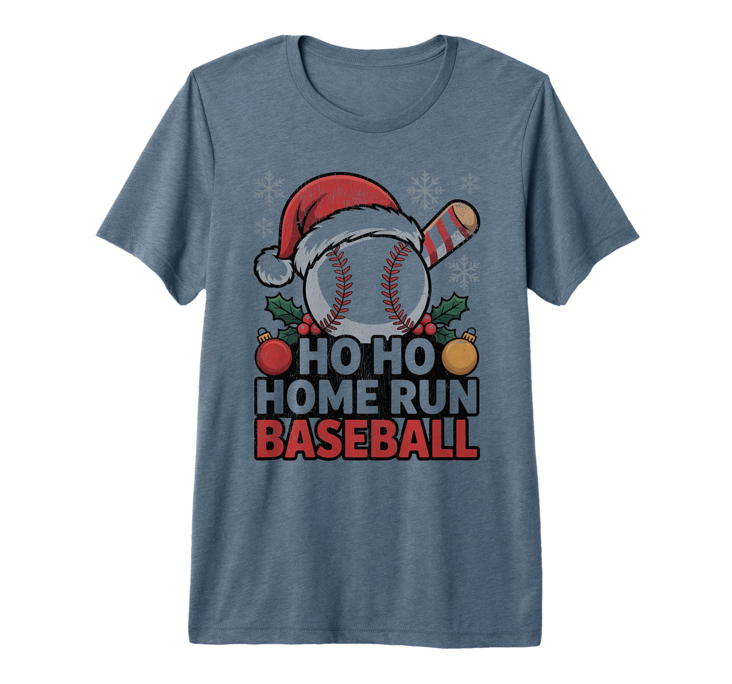 Ho Ho Home Run Funny Baseball Lover T-Shirt - Minimalist Print for Adults - T-Shirt, Sweatshirt, Hoodie