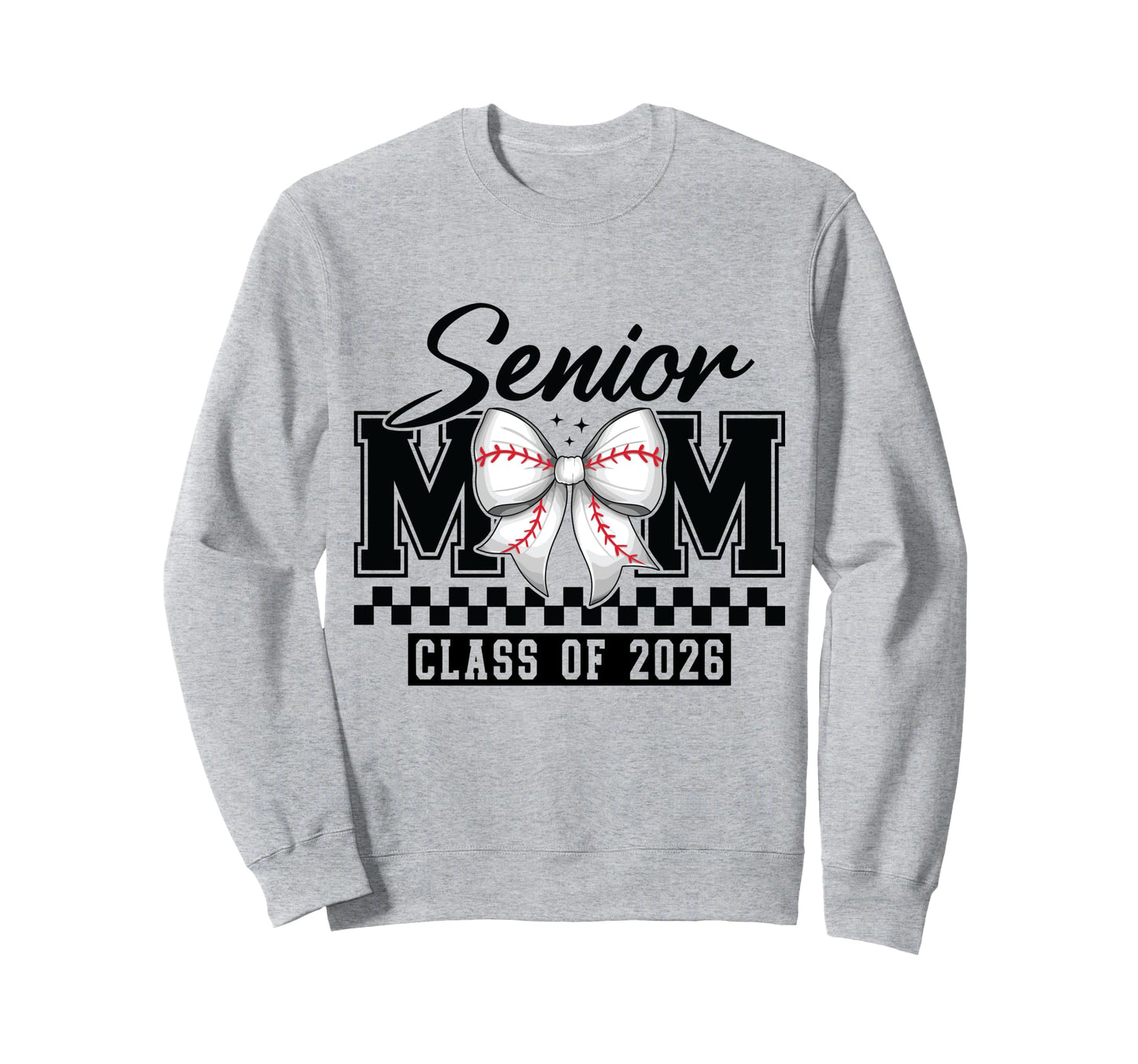 Senior Mom Class 2026 Baseball Sweatshirt - Minimalist Print Men Women - T-Shirt, Sweatshirt, Hoodie