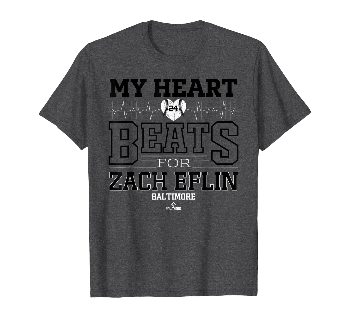 My Heart Beats Zach Eflin Baltimore T-Shirt - Custom Art Print Men Women - T-Shirt, Sweatshirt, Hoodie