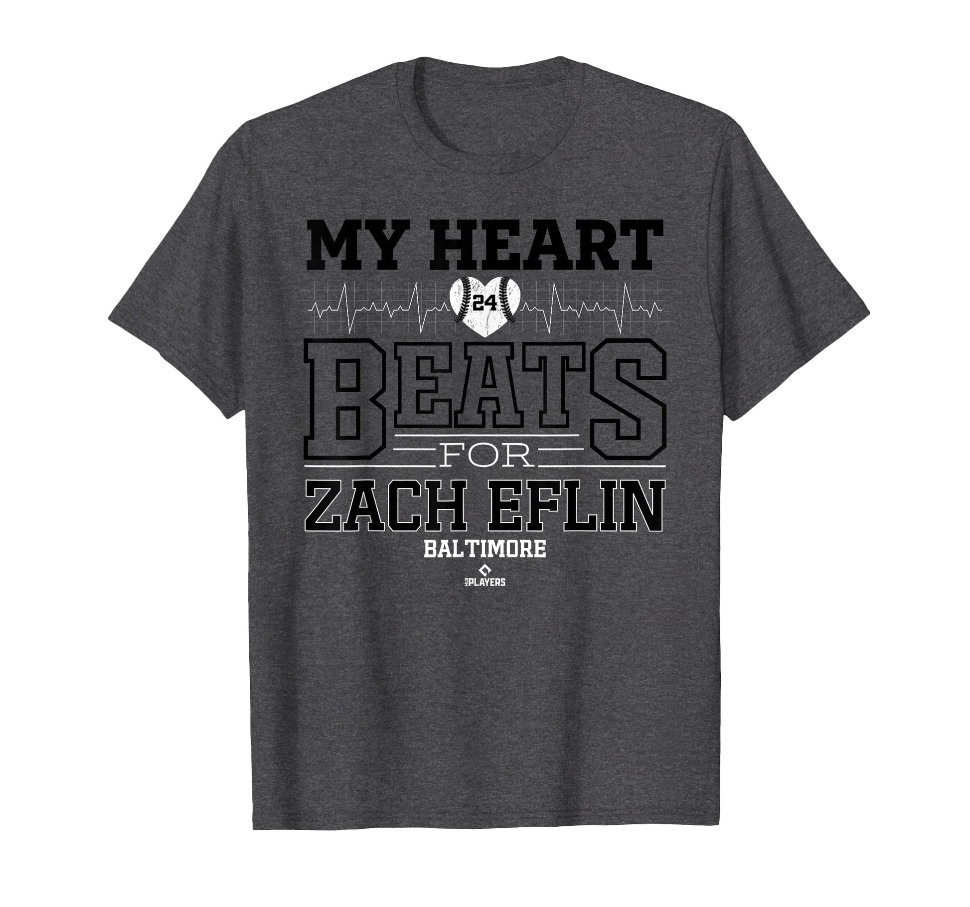 My Heart Beats Zach Eflin Baltimore T-Shirt - Custom Art Print Men Women - T-Shirt, Sweatshirt, Hoodie
