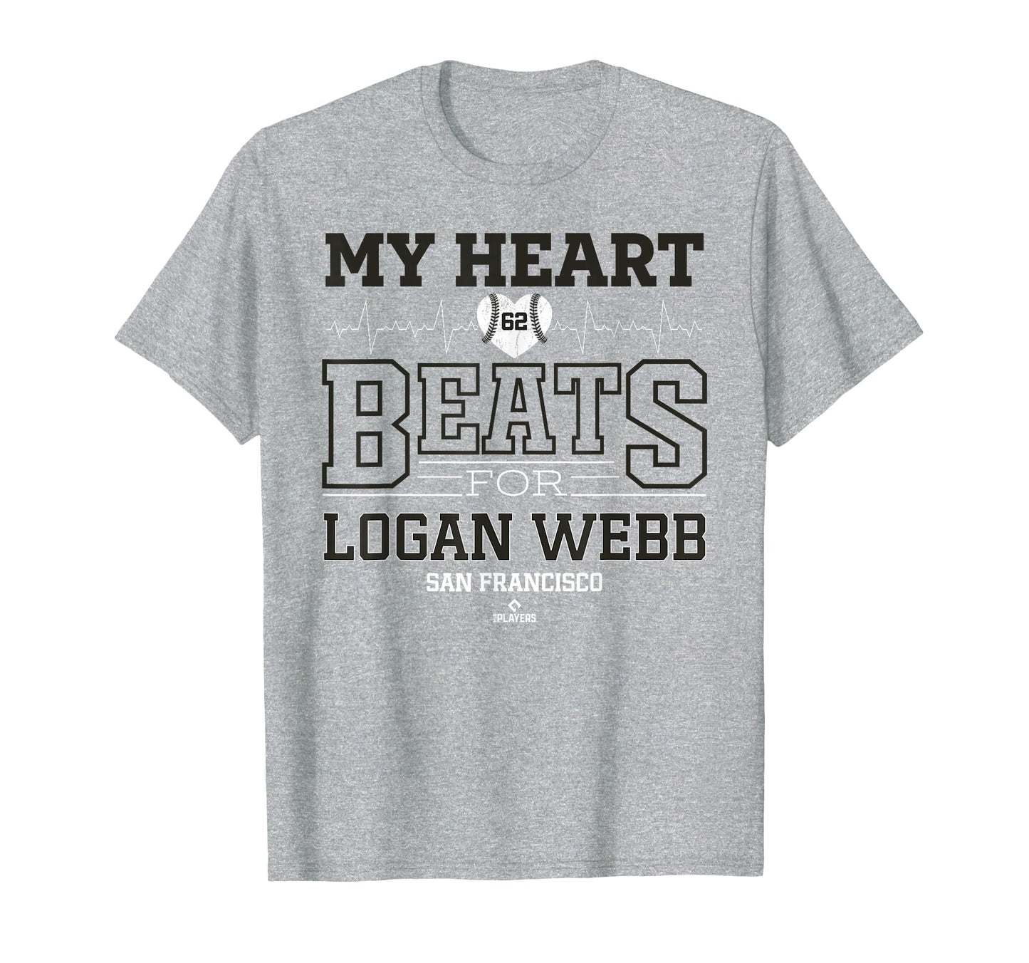My Heart Beats Logan Webb San T-Shirt - Minimalist Print Men Women - T-Shirt, Sweatshirt, Hoodie