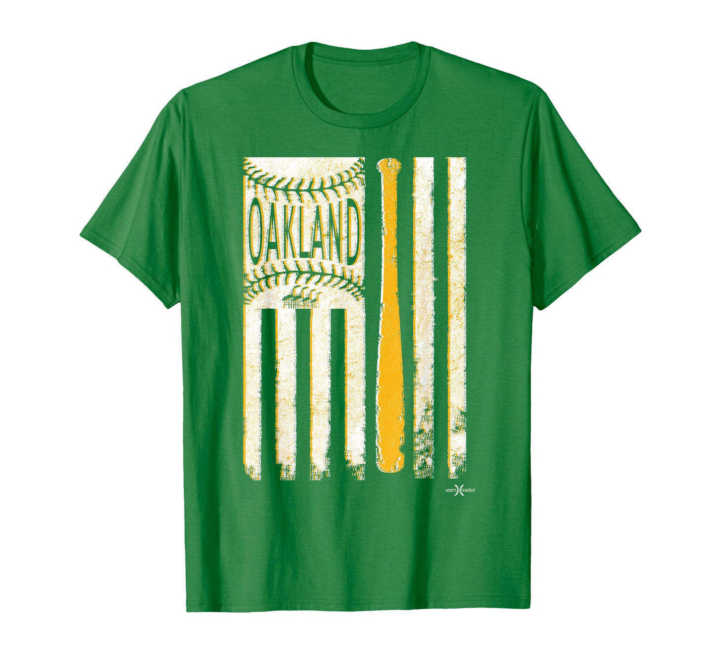 Oakland Baseball Flag Patriotic T-Shirt - Casual Everyday Wear for Adults - T-Shirt, Sweatshirt, Hoodie