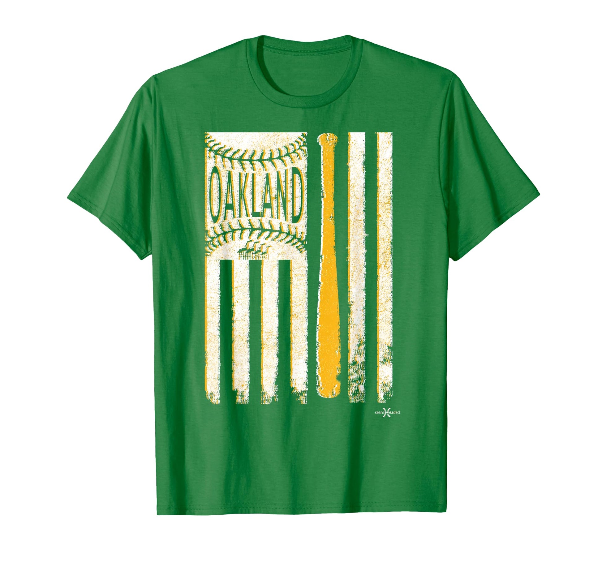 Oakland Baseball Flag Patriotic T-Shirt - Casual Everyday Wear for Adults - T-Shirt, Sweatshirt, Hoodie