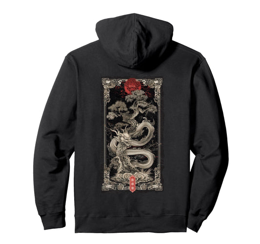 Aesthetic Back Dragon Y2K Streetwear Hoodie - Novelty Apparel Unisex - T-Shirt, Sweatshirt, Hoodie