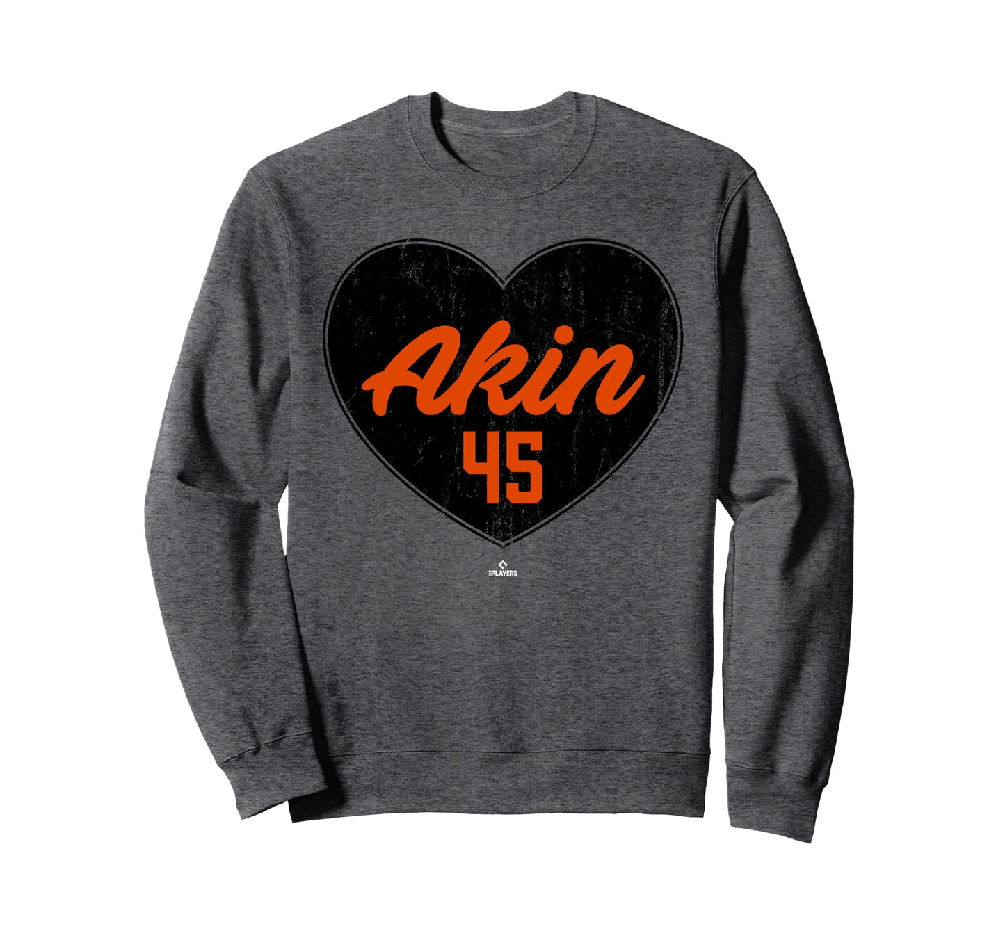 Distressed Heart Keegan Akin Baltimore Sweatshirt - Novelty Apparel Unisex - T-Shirt, Sweatshirt, Hoodie