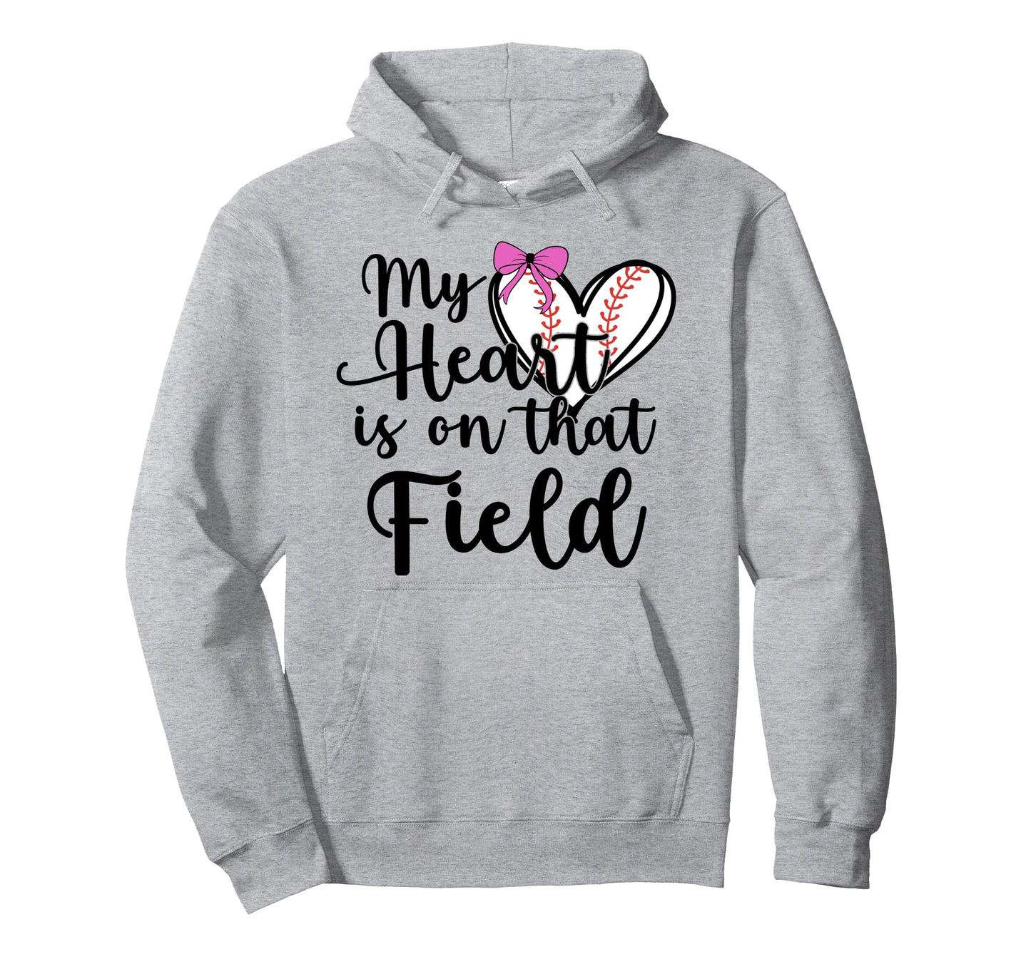 Baseball Mom Coquette Bow My Hoodie - Casual Everyday Wear for Adults - T-Shirt, Sweatshirt, Hoodie