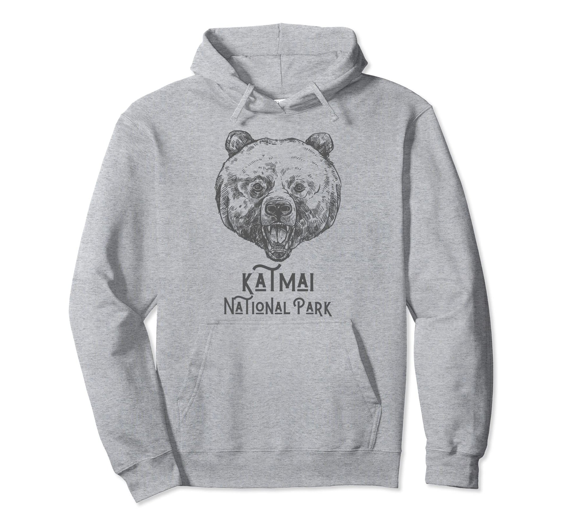 Katmai National Park Grizzly Bear Hoodie - Casual Everyday Wear for Adults - T-Shirt, Sweatshirt, Hoodie