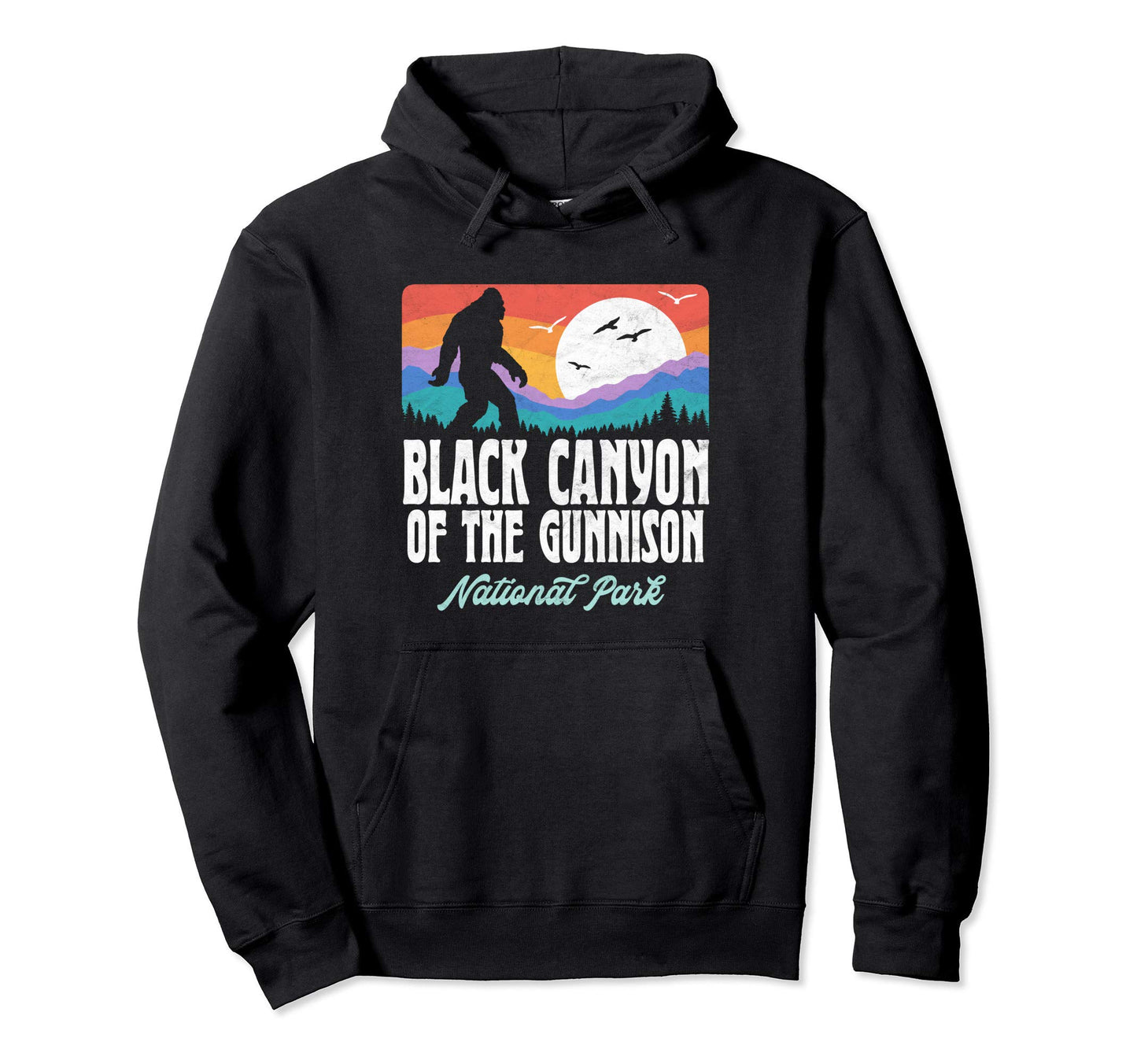 Bigfoot Black Canyon Gunnison Hoodie - Custom Art Print for Adults - T-Shirt, Sweatshirt, Hoodie
