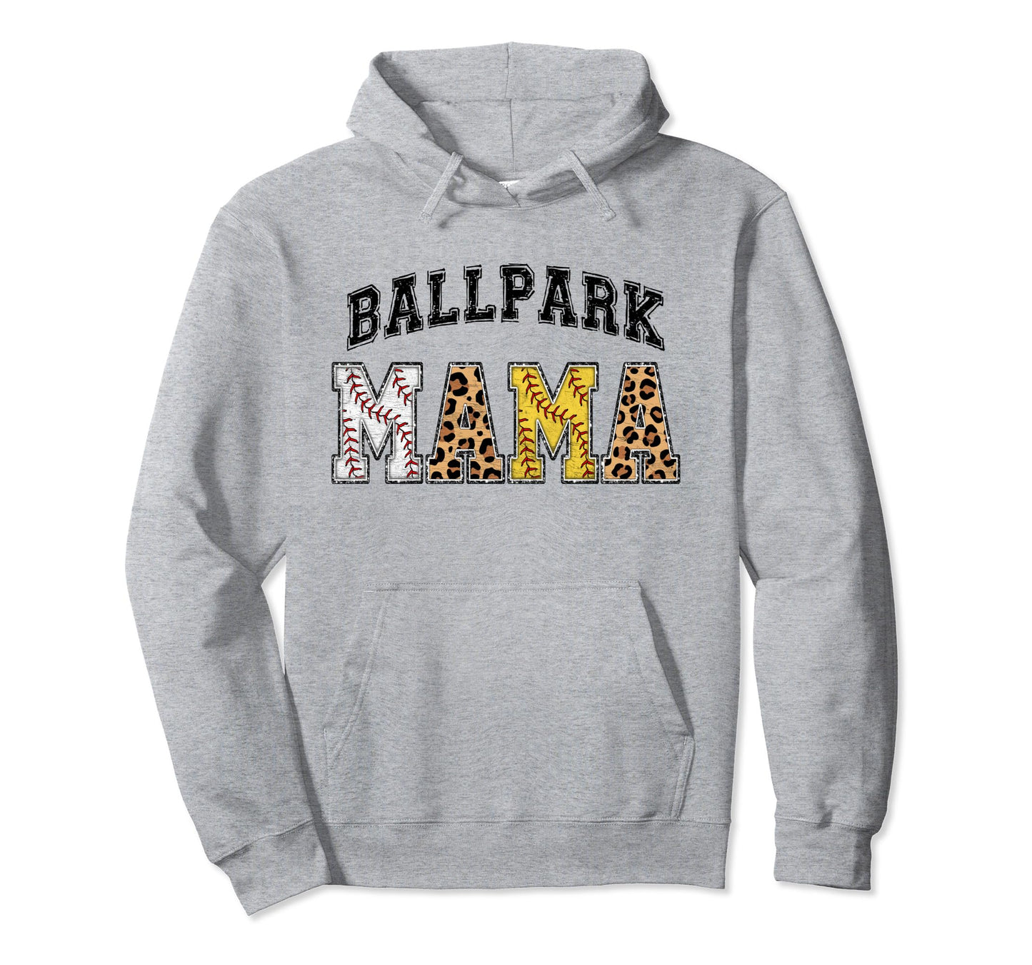 Ballpark Mama Baller Mom Mothers Hoodie - Casual Everyday Wear for Adults - T-Shirt, Sweatshirt, Hoodie