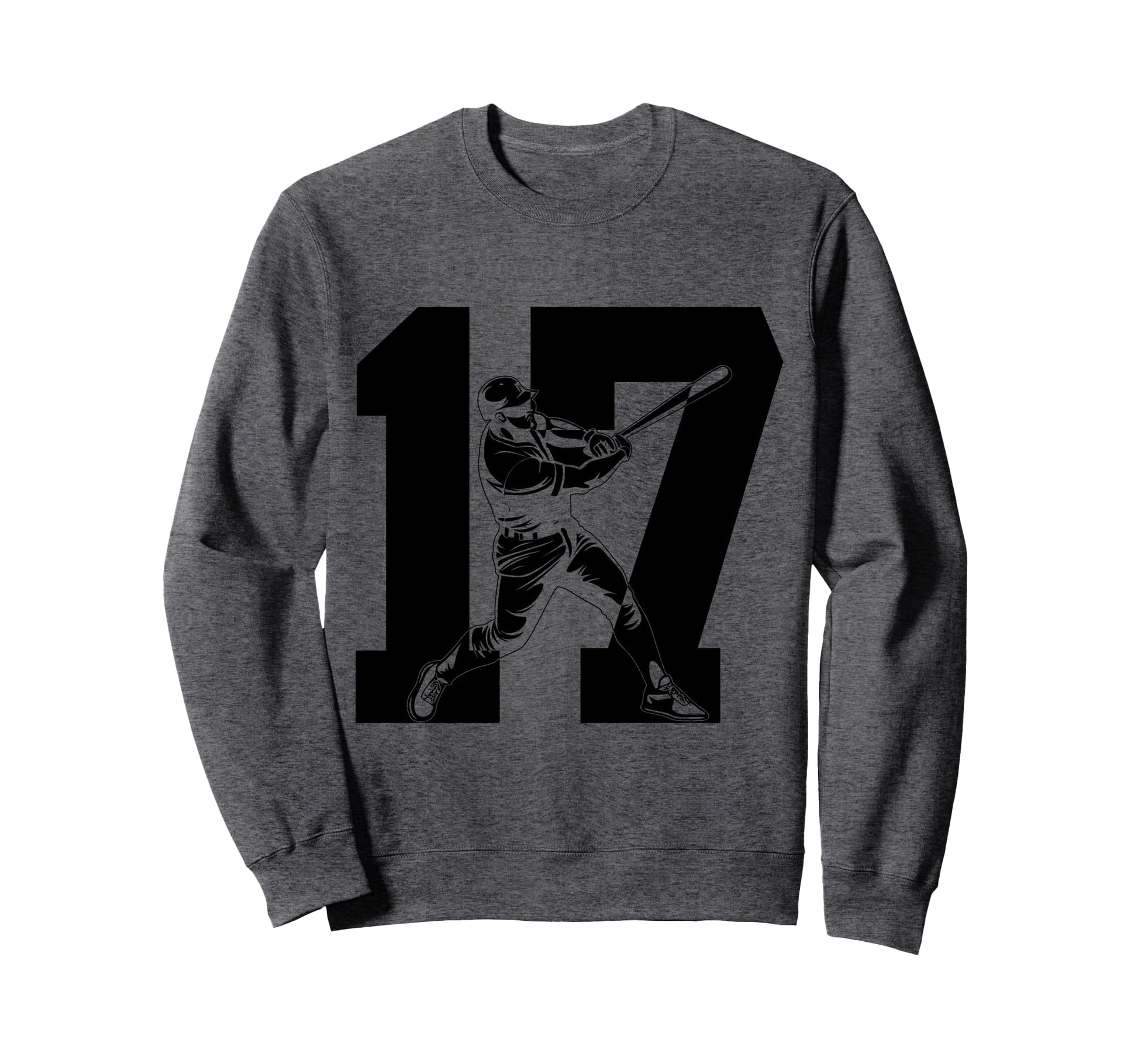 Number 17 Years Baseball 17Th Sweatshirt - Unique Graphic Men Women - T-Shirt, Sweatshirt, Hoodie