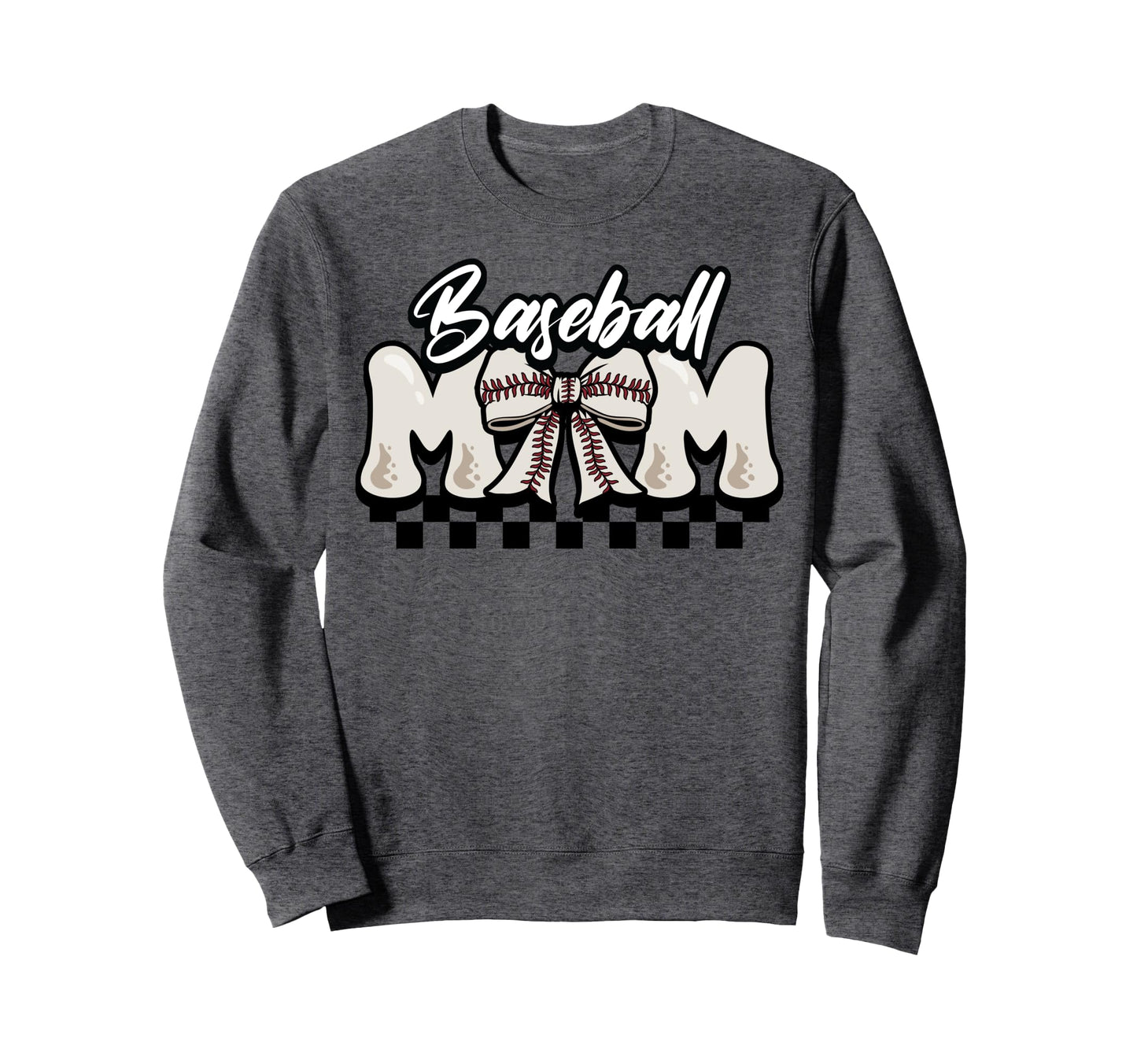 Baseball Mom Mothers Day Coquette Bow Sweatshirt - Streetwear Style Unisex - T-Shirt, Sweatshirt, Hoodie