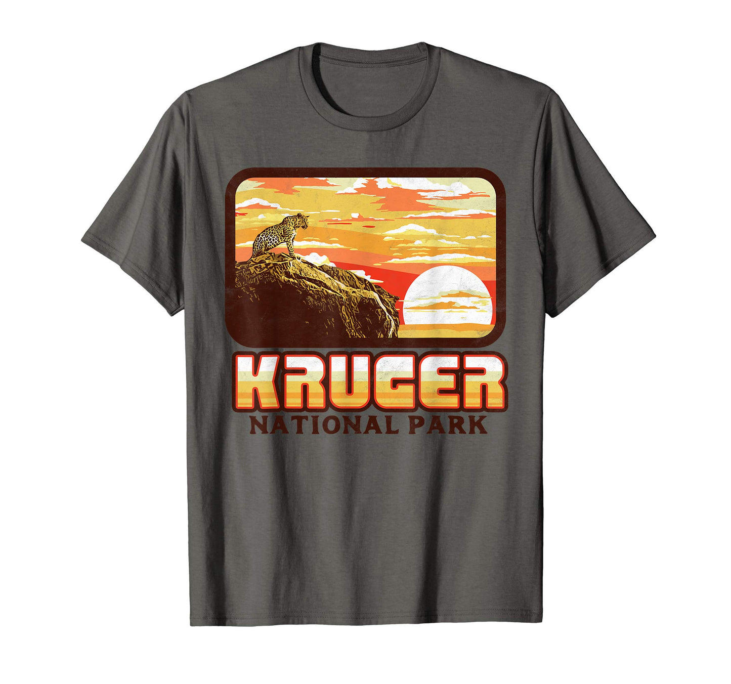 Kruger National Park Leopard 80S T-Shirt - Novelty Apparel for Adults - T-Shirt, Sweatshirt, Hoodie