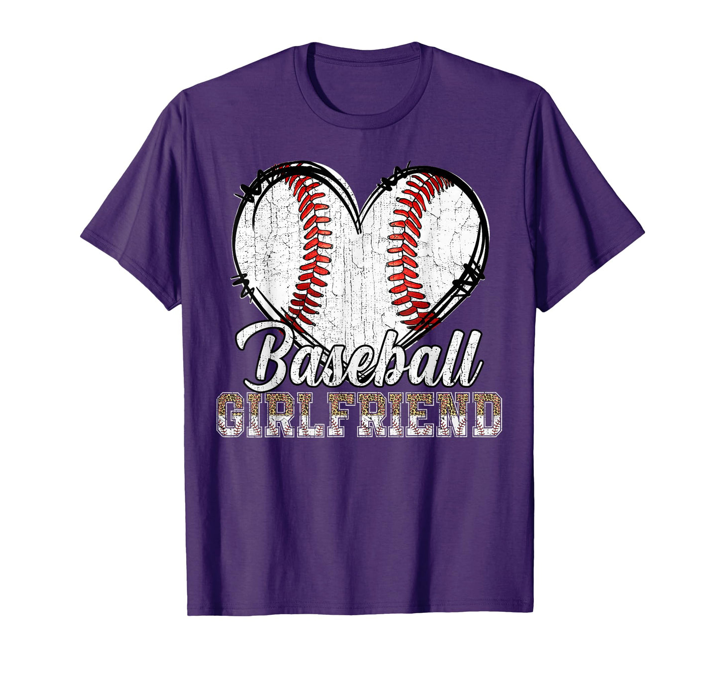 Softball Baseball Girlfriend Heart T-Shirt - Trendy Graphic Men Women - T-Shirt, Sweatshirt, Hoodie