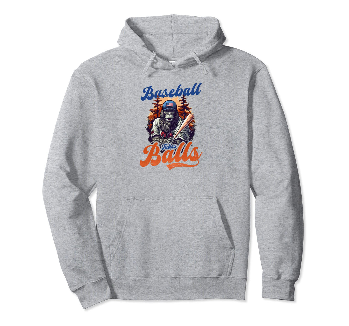 Baseball Takes Balls 4Th July Baseball Hoodie - Custom Art Print Men Women - T-Shirt, Sweatshirt, Hoodie