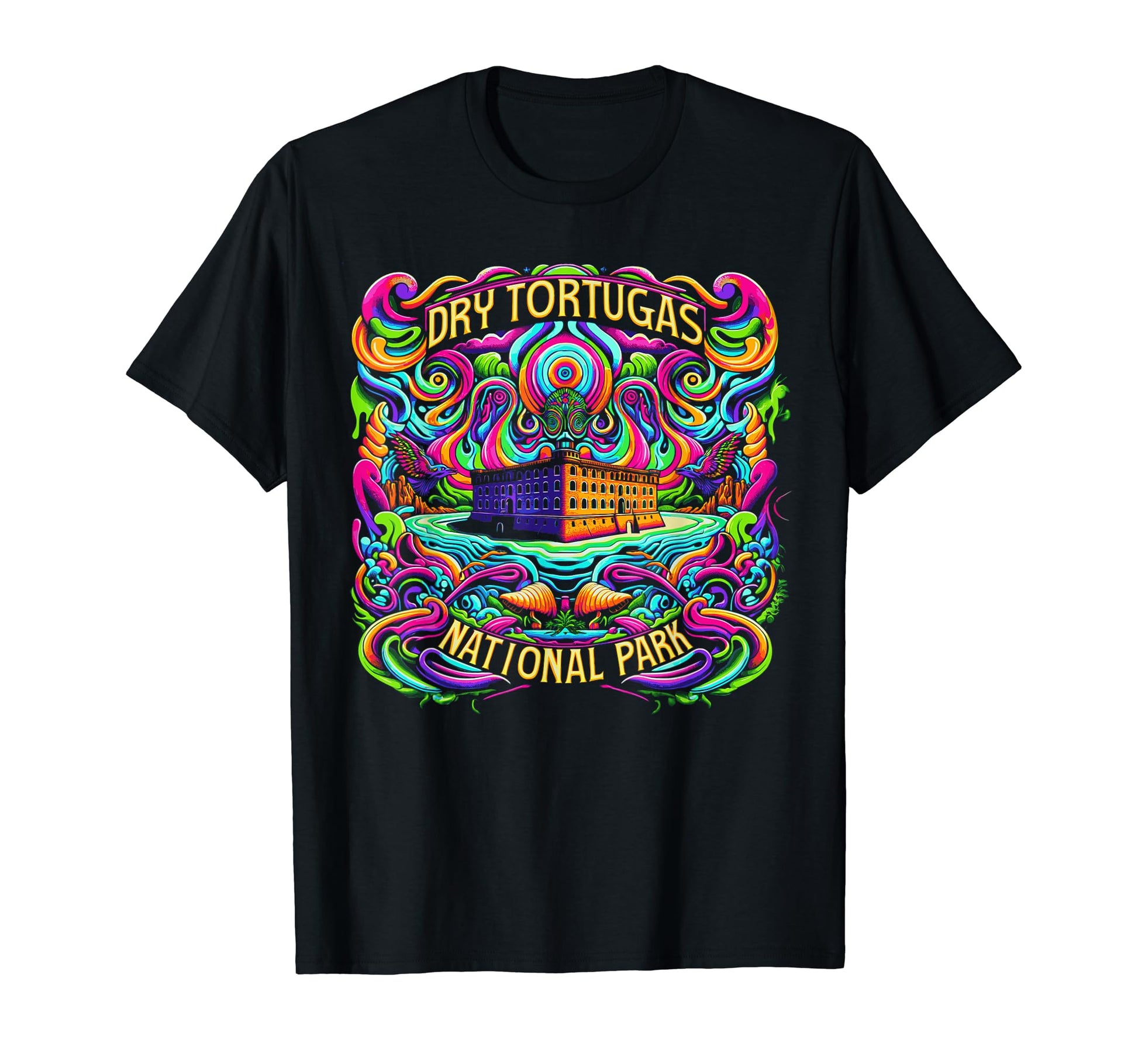 Dry Tortugas National Park 60S T-Shirt - Minimalist Print Men Women - T-Shirt, Sweatshirt, Hoodie