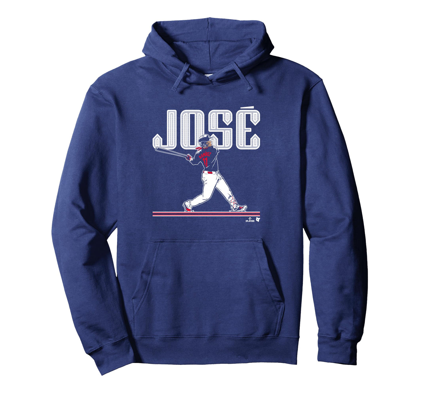 Jose Ramirez Slugger Swing Cleveland Hoodie - Novelty Apparel for Adults - T-Shirt, Sweatshirt, Hoodie