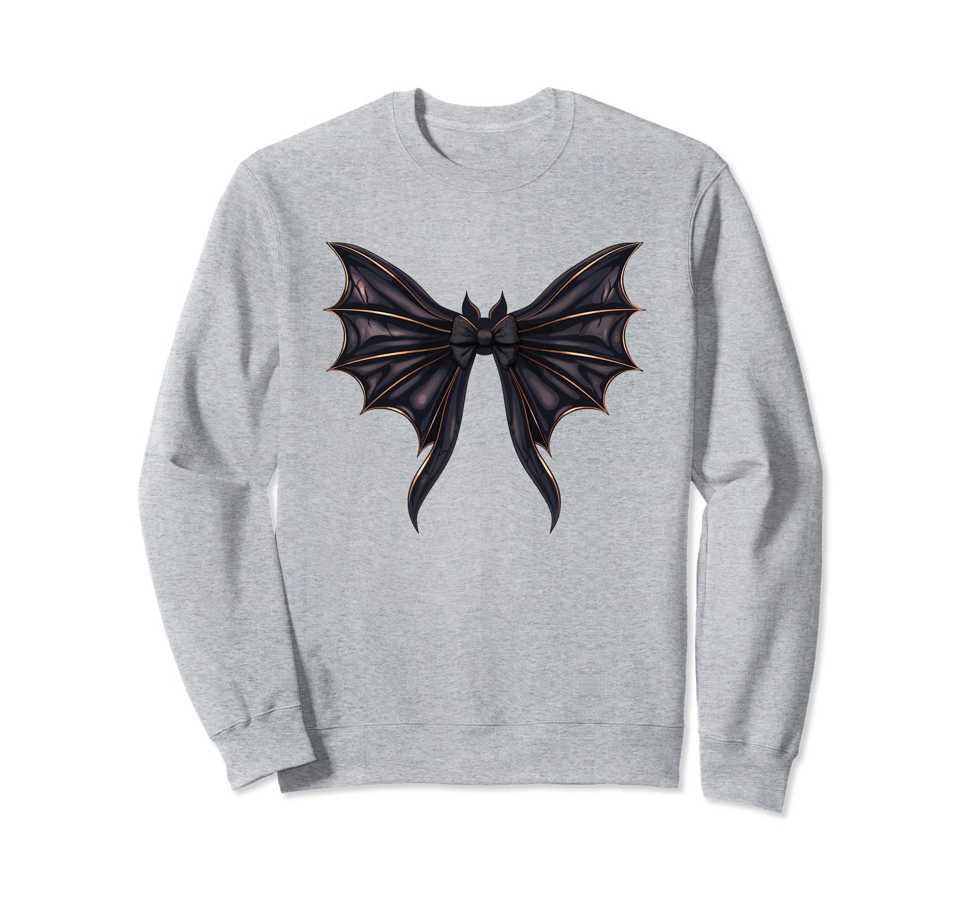 Bat Coquette Bow Halloween Bow Sweatshirt - Novelty Apparel for Adults - T-Shirt, Sweatshirt, Hoodie