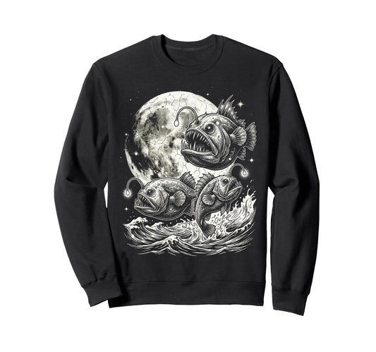 Anglerfish 90S Aesthetic Y2K Sweatshirt - Graphic Print Men Women - T-Shirt, Sweatshirt, Hoodie
