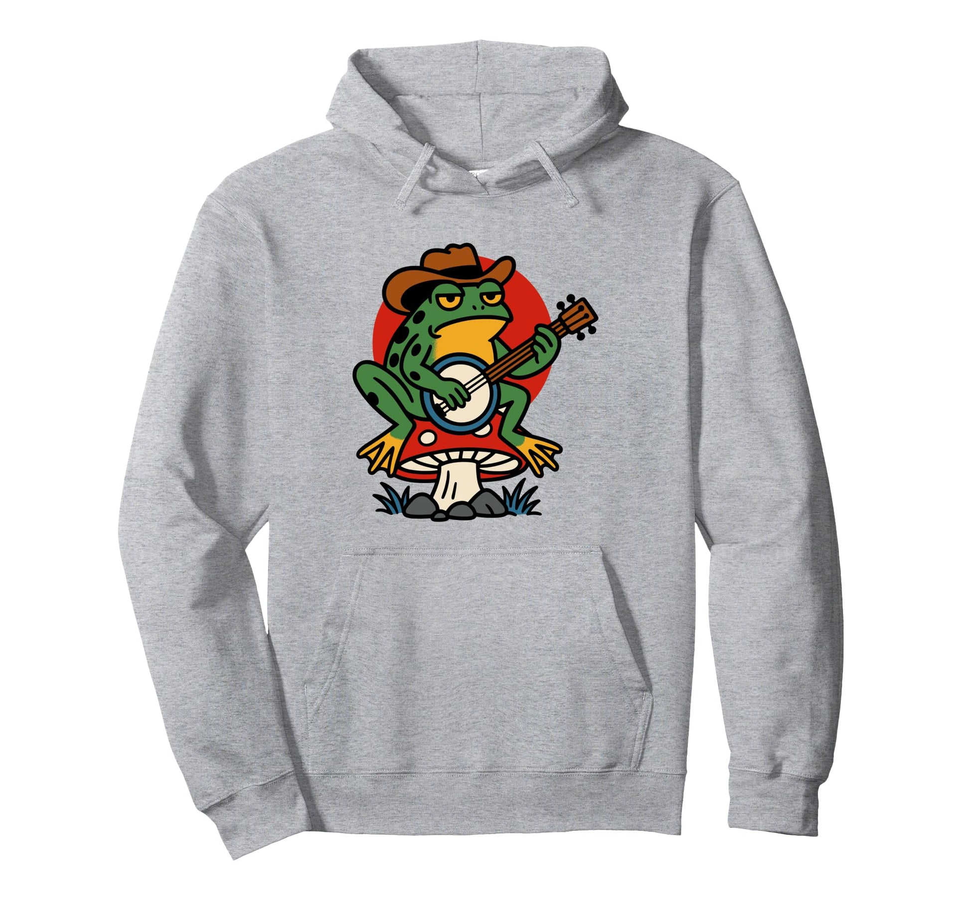 Frog Banjo Tattoo Flash American Tattoos Hoodie - Trendy Graphic Unisex - T-Shirt, Sweatshirt, Hoodie
