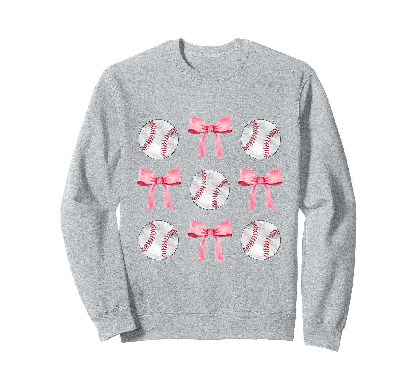 Baseballs Bows Ball Mom School Pride Sweatshirt - Novelty Apparel Unisex - T-Shirt, Sweatshirt, Hoodie