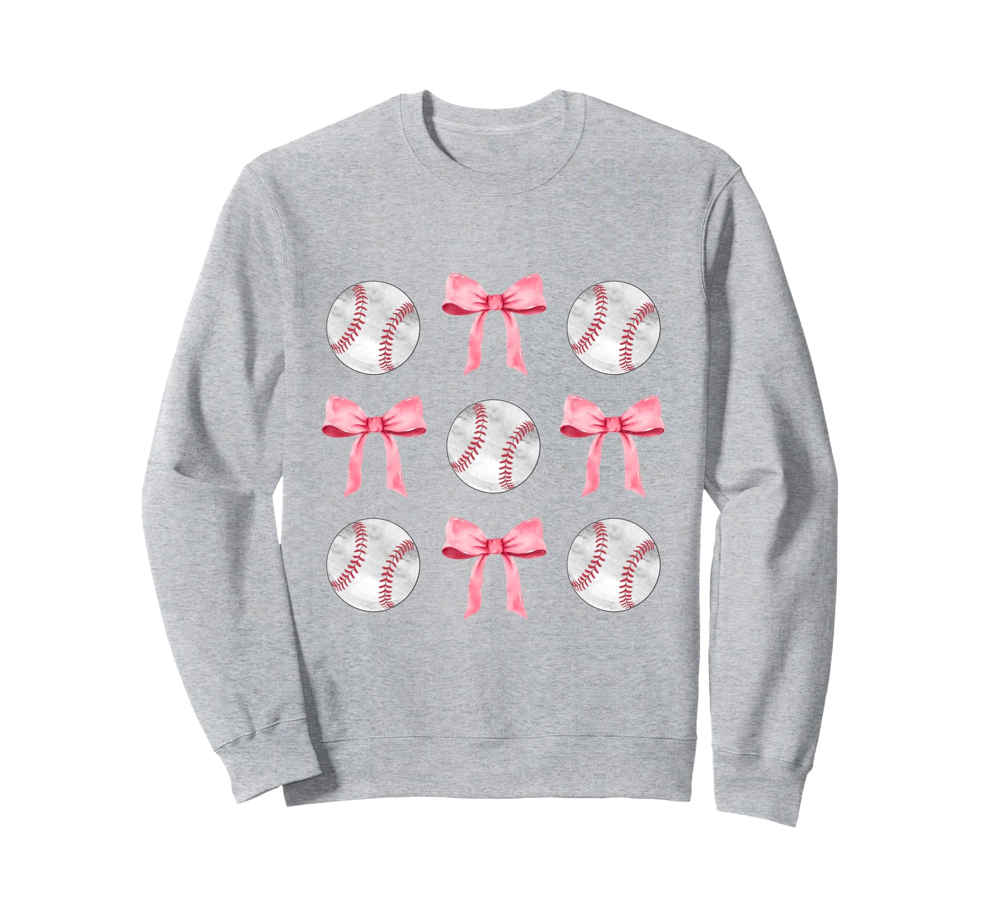 Baseballs Bows Ball Mom School Pride Sweatshirt - Novelty Apparel Unisex - T-Shirt, Sweatshirt, Hoodie