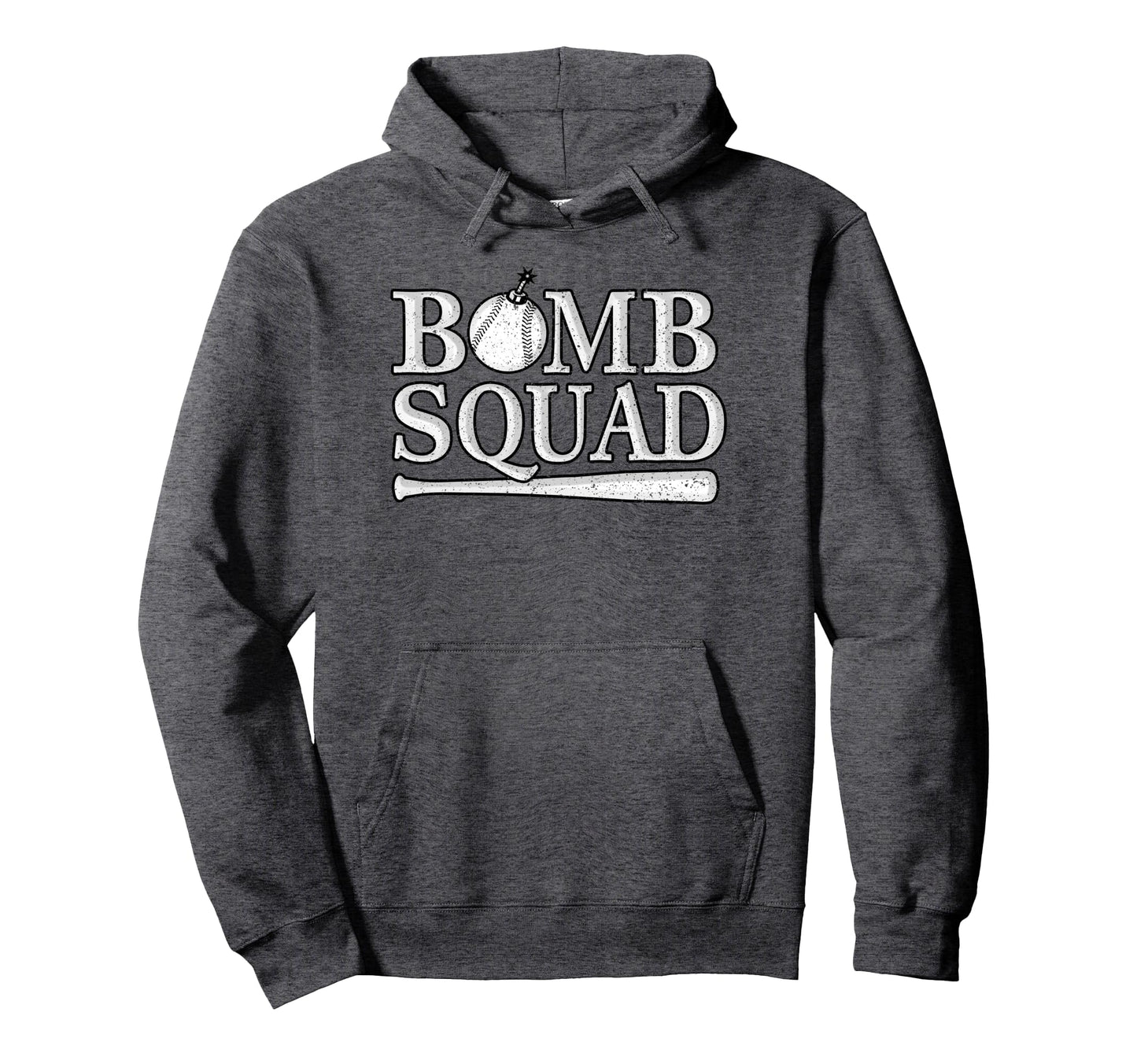 Bomb Squad Dinger Home Run Baseball Hoodie - Minimalist Print for Adults - T-Shirt, Sweatshirt, Hoodie