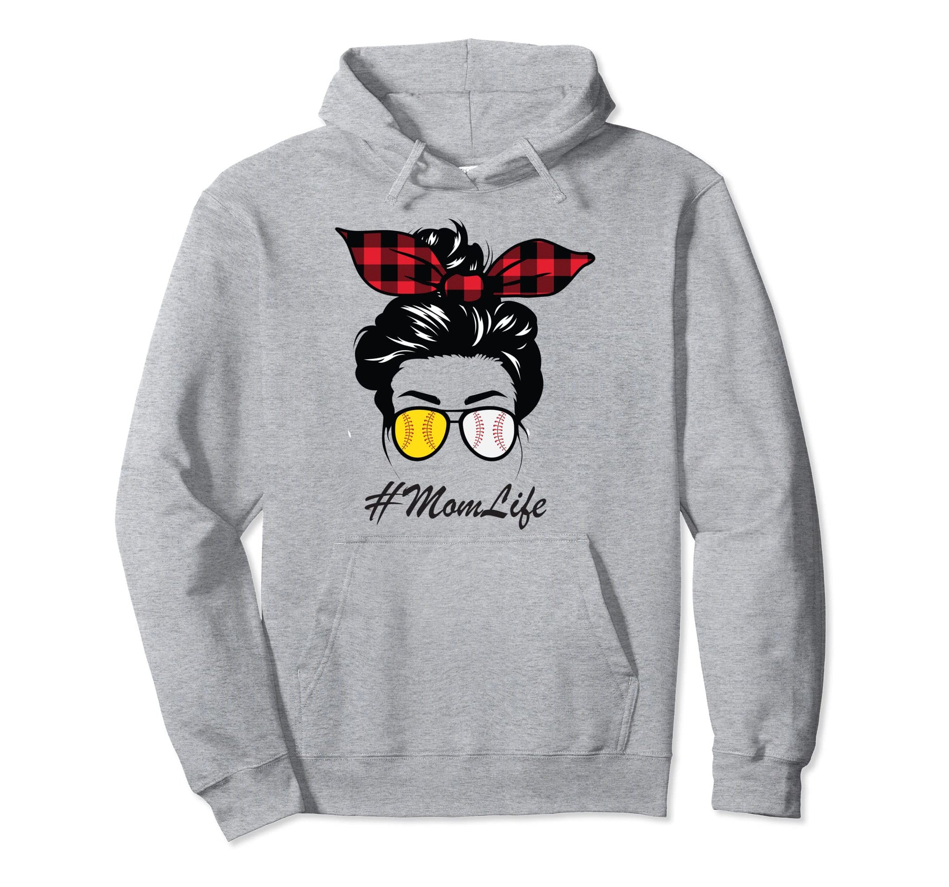Mom Life Softball Baseball Mothers Day Hoodie - Unique Graphic Men Women - T-Shirt, Sweatshirt, Hoodie