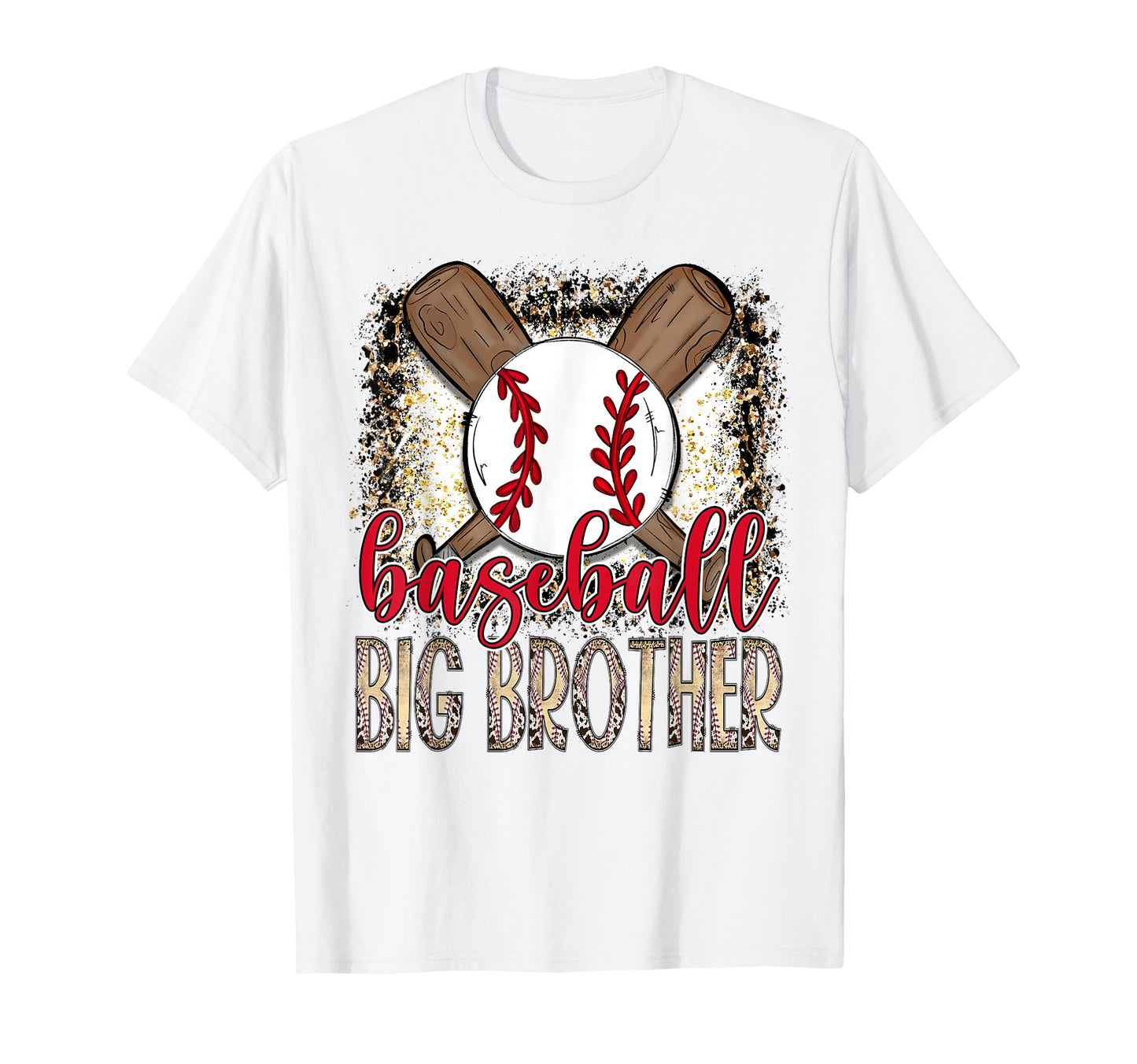 Baseball Big Brother Leopard Proud T-Shirt - Casual Everyday Wear Unisex - T-Shirt, Sweatshirt, Hoodie