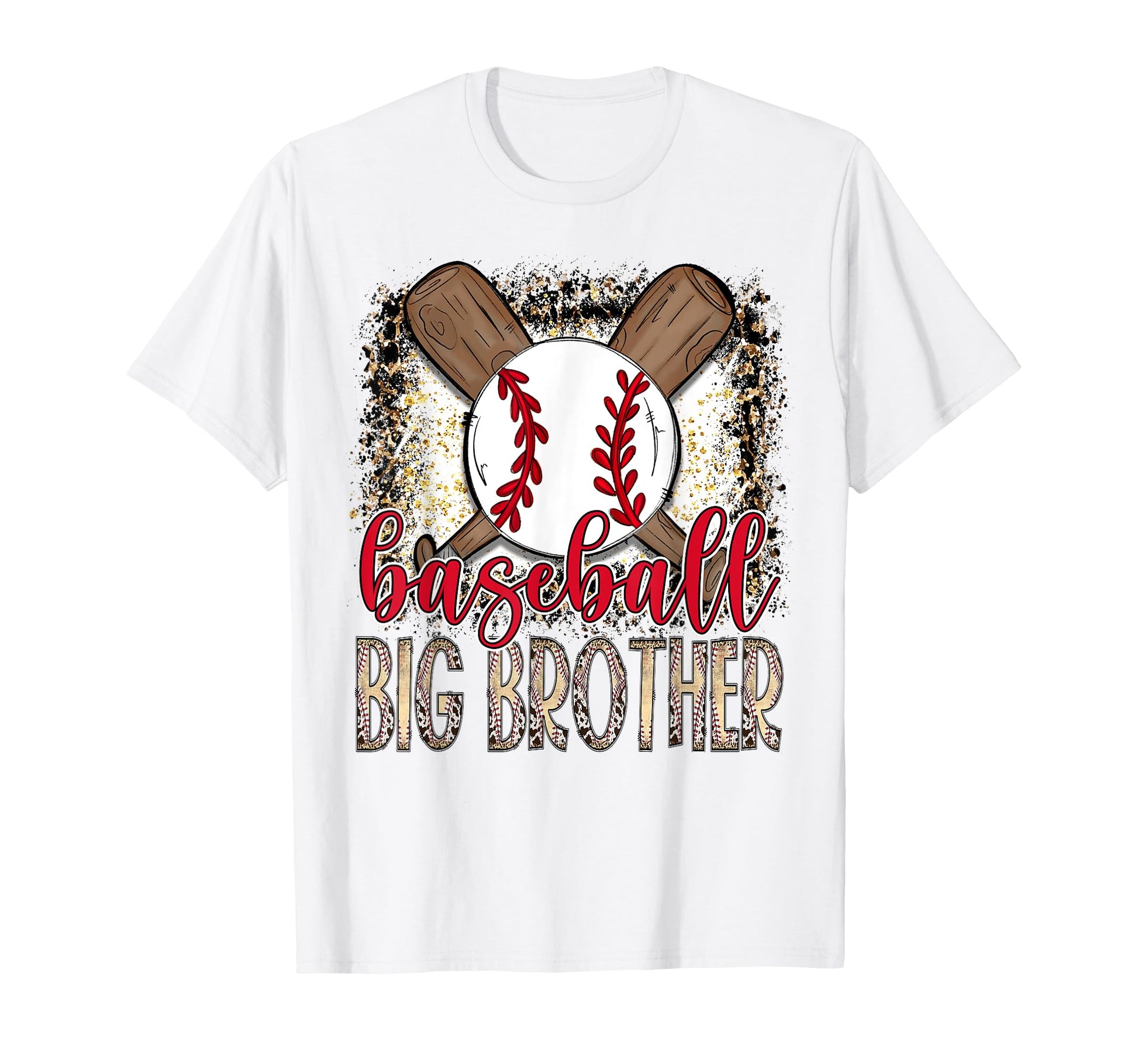 Baseball Big Brother Leopard Proud T-Shirt - Casual Everyday Wear Unisex - T-Shirt, Sweatshirt, Hoodie