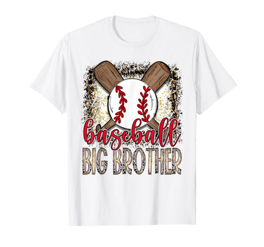 Baseball Big Brother Leopard Proud T-Shirt - Casual Everyday Wear Unisex - T-Shirt, Sweatshirt, Hoodie