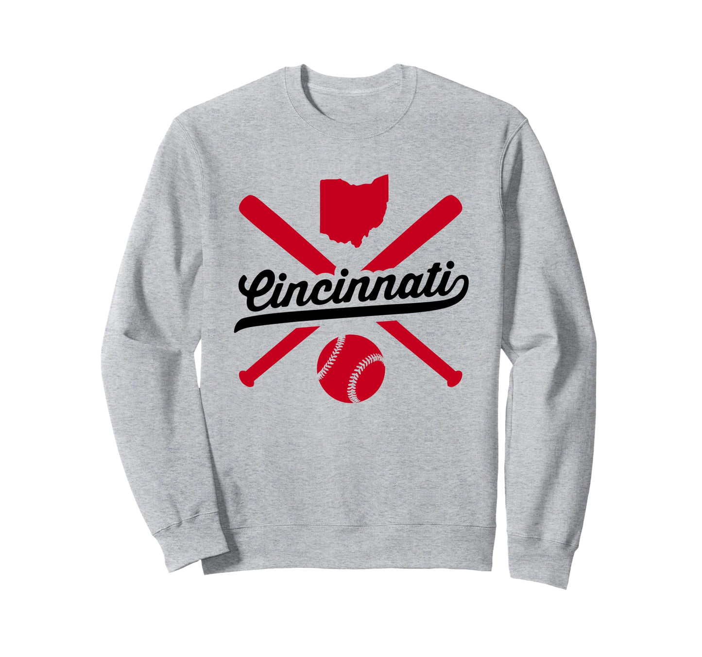 Cincinnati Baseball Ohio Pride Sweatshirt - Streetwear Style for Adults - T-Shirt, Sweatshirt, Hoodie