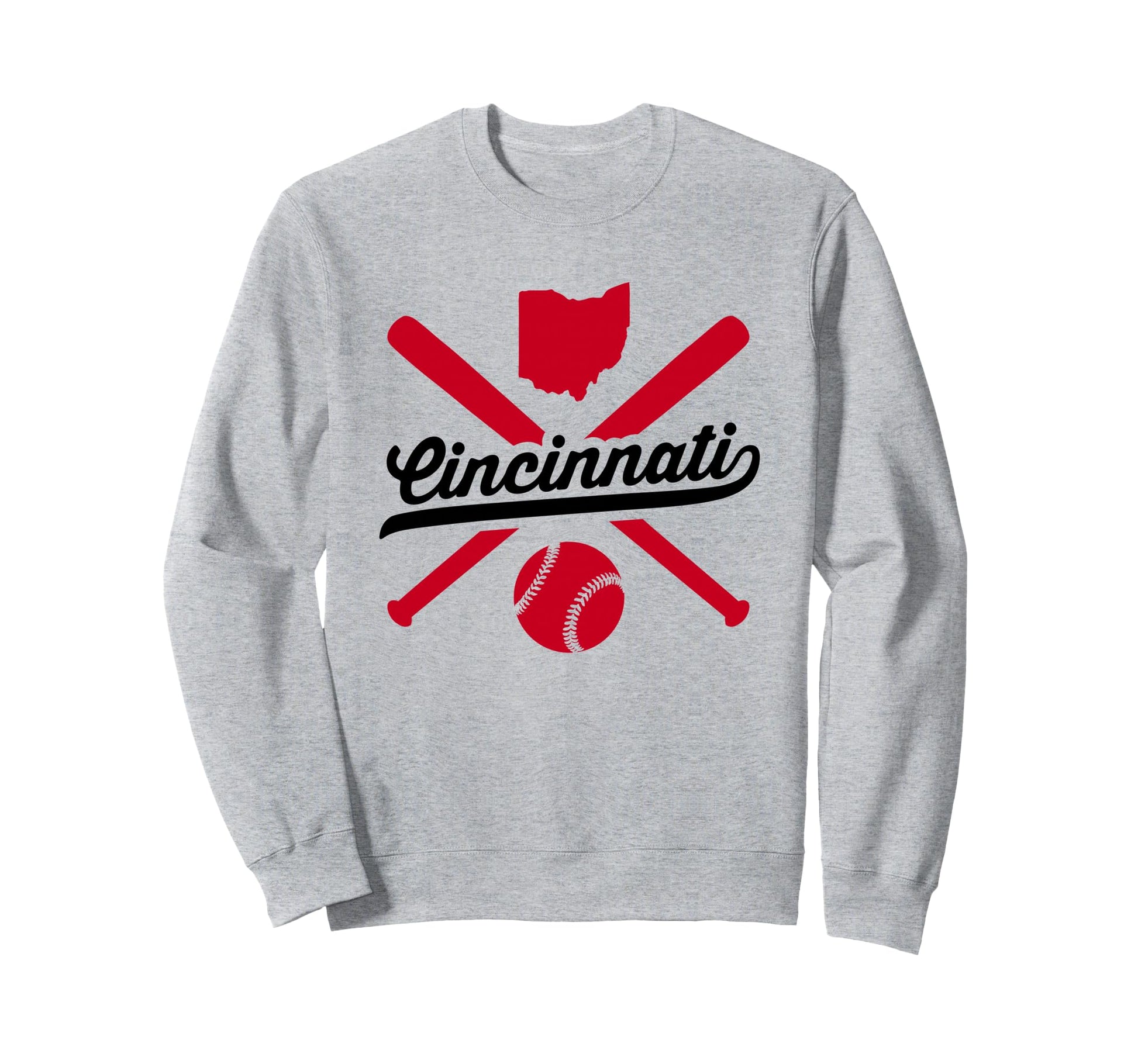 Cincinnati Baseball Ohio Pride Sweatshirt - Streetwear Style for Adults - T-Shirt, Sweatshirt, Hoodie