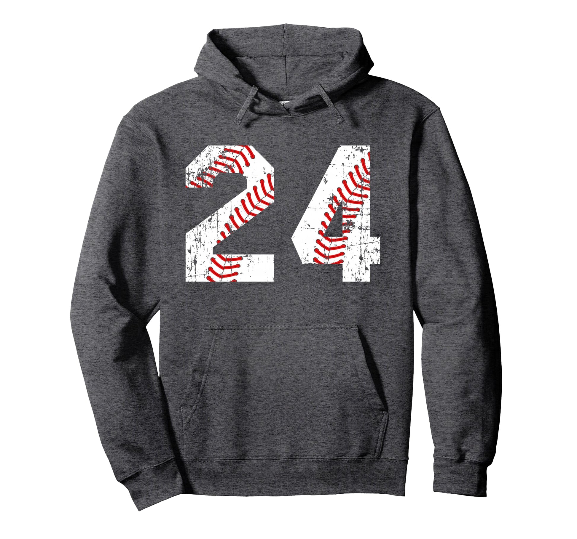Baseball 24 Jersey Number Hoodie - Graphic Print Men Women - T-Shirt, Sweatshirt, Hoodie