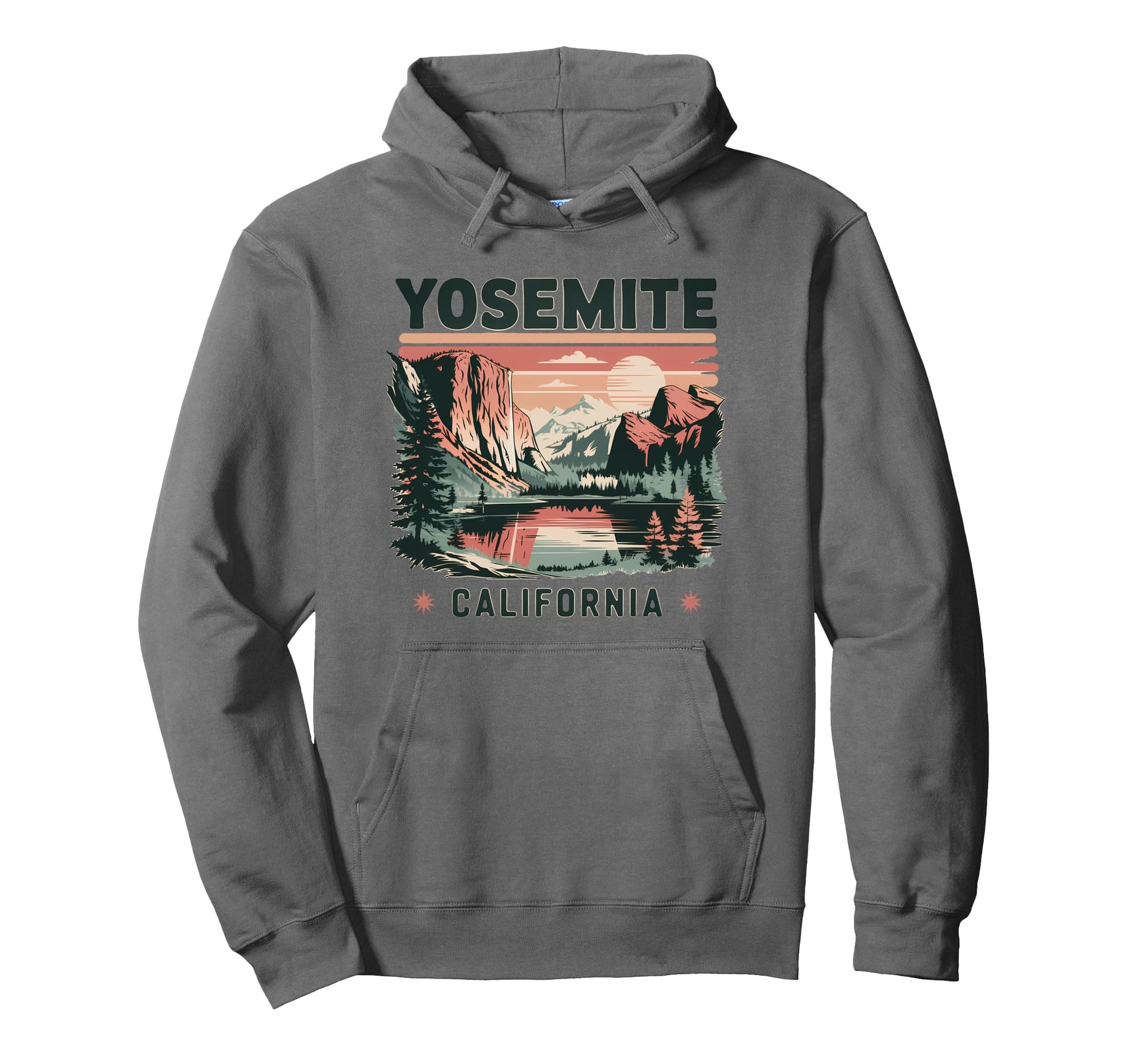 Yosemite Falls California National Hoodie - Custom Art Print for Adults - T-Shirt, Sweatshirt, Hoodie