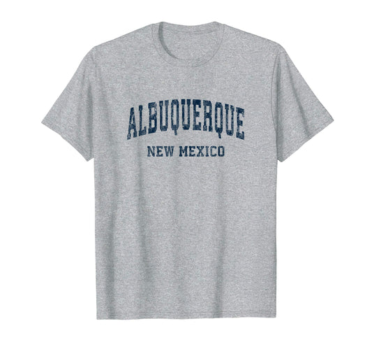 Albuquerque New Mexico Nm Varsity Sports T-Shirt - Minimalist Print Unisex - T-Shirt, Sweatshirt, Hoodie