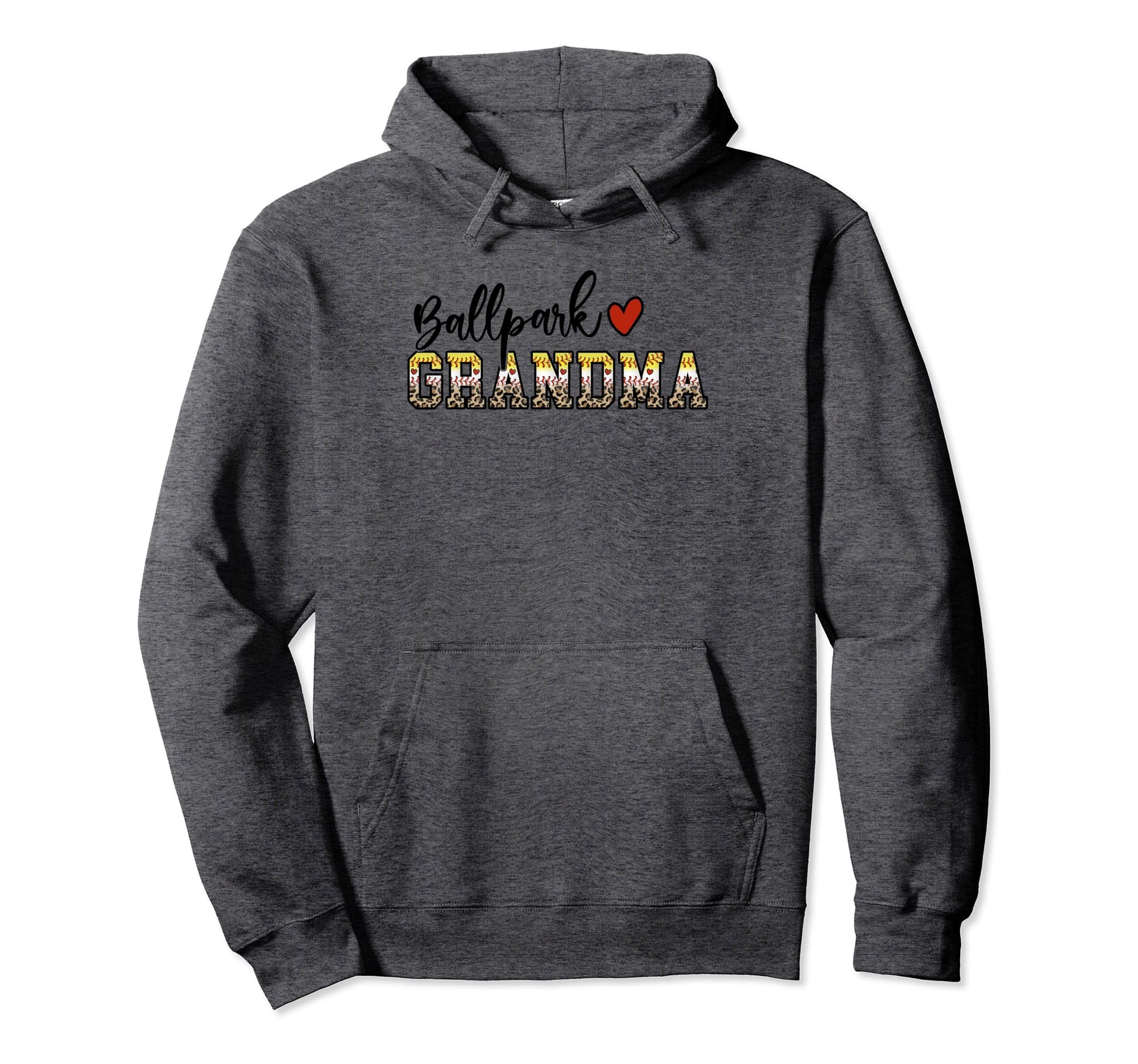 Ballpark Grandma Baseball Softball Mom Hoodie - Unique Graphic for Adults - T-Shirt, Sweatshirt, Hoodie