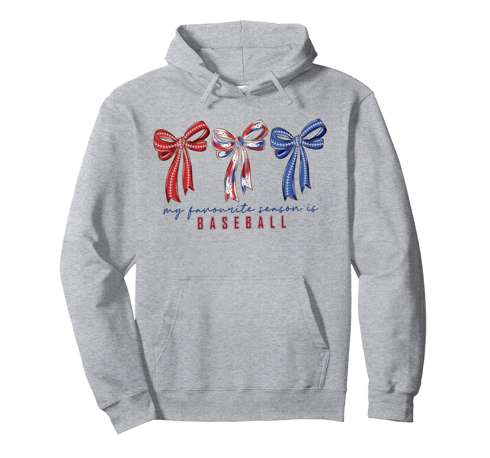 My Favorite Season Is Baseball Coquette Hoodie - Graphic Print Men Women - T-Shirt, Sweatshirt, Hoodie