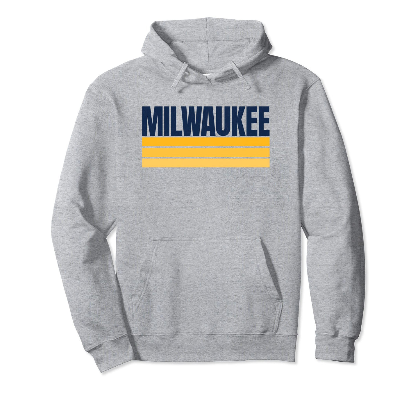 Milwaukee Navy Blue Yellow Striped Hoodie - Aesthetic Graphic Unisex - T-Shirt, Sweatshirt, Hoodie