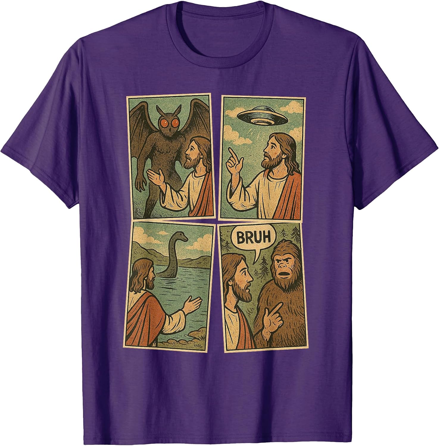 Jesus Cryptids Funny Christian Merch Men Women Kid - Adult & Kids T-Shirts, Sweatshirts & Hoodies apparel design preview 1
