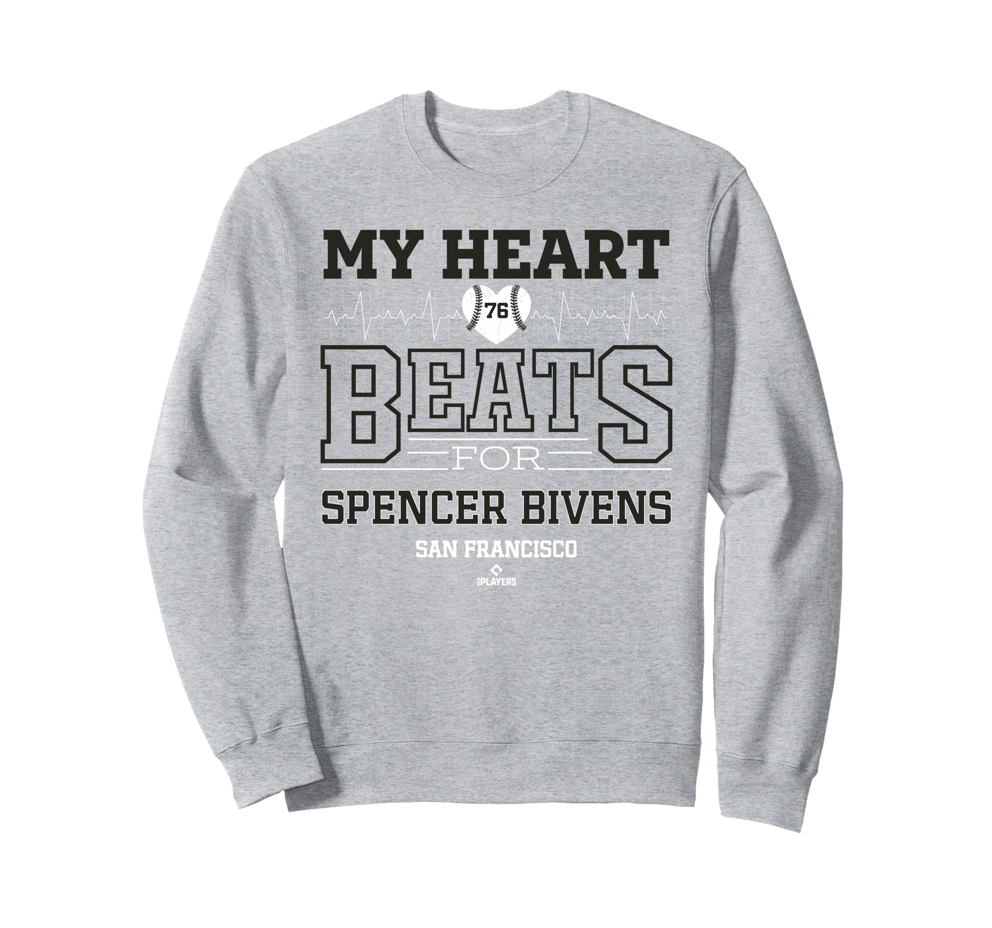 My Heart Beats Spencer Bivens San Sweatshirt - Trendy Graphic Men Women - T-Shirt, Sweatshirt, Hoodie