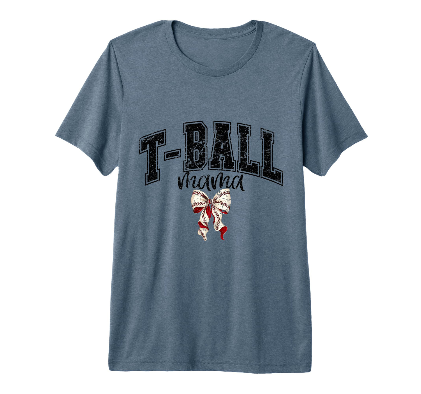 Mama T Ball Teeball Coquette Bow T T-Shirt - Trendy Graphic for Adults - T-Shirt, Sweatshirt, Hoodie