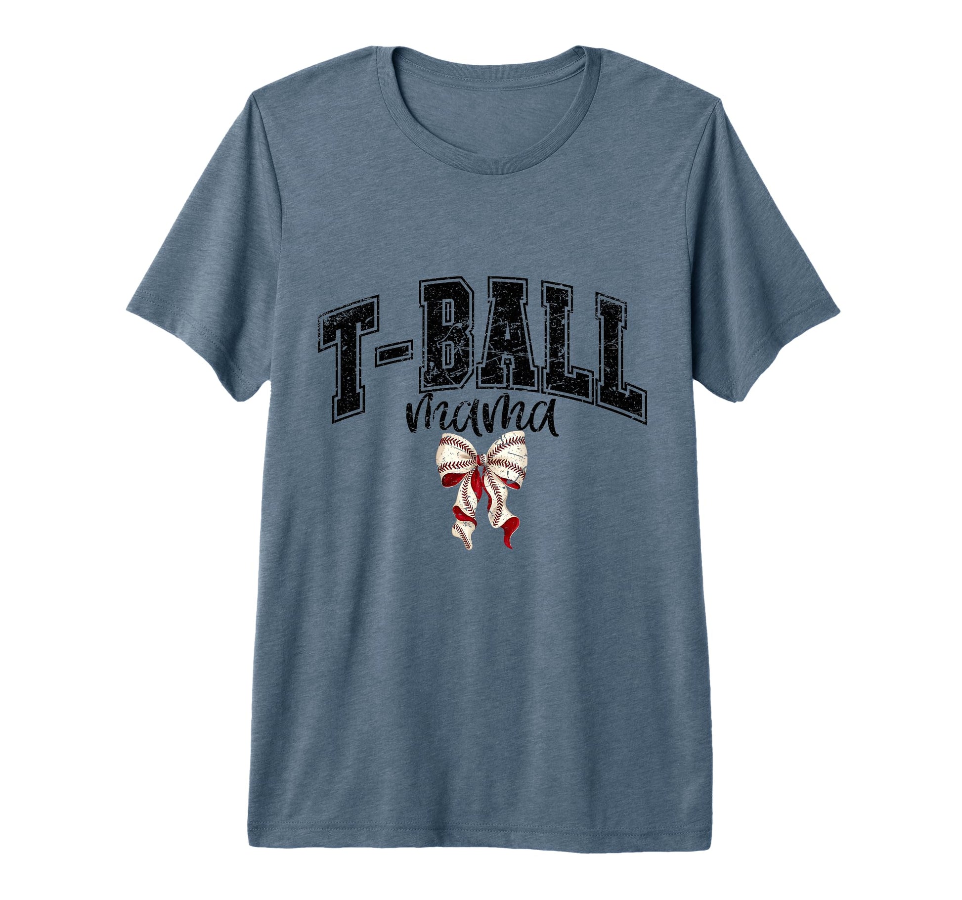Mama T Ball Teeball Coquette Bow T T-Shirt - Trendy Graphic for Adults - T-Shirt, Sweatshirt, Hoodie