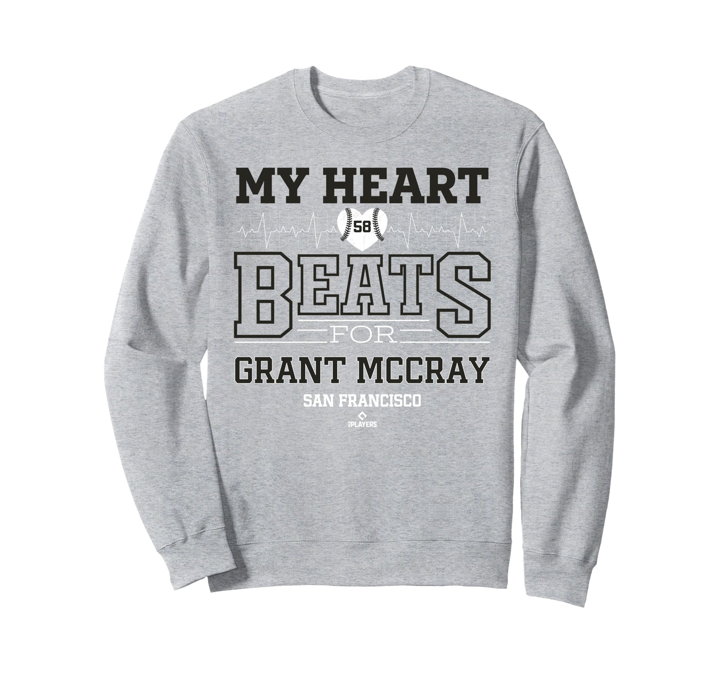 My Heart Beats Grant Mccray San Sweatshirt - Unique Graphic for Adults - T-Shirt, Sweatshirt, Hoodie