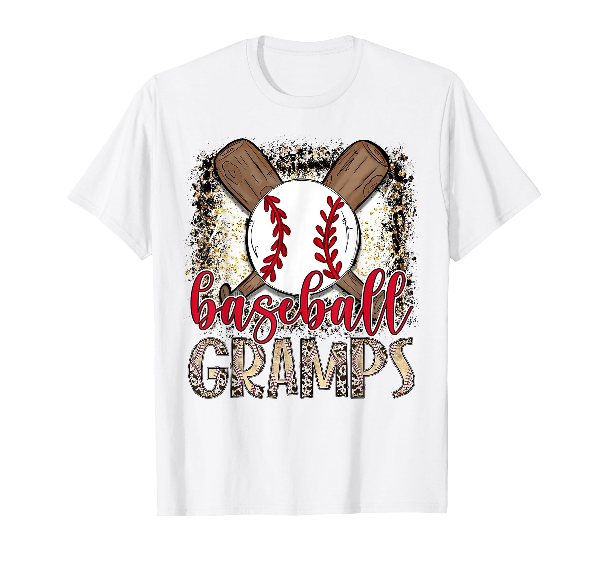 Baseball Gramps Leopard Proud Ball T-Shirt - Minimalist Print for Adults - T-Shirt, Sweatshirt, Hoodie
