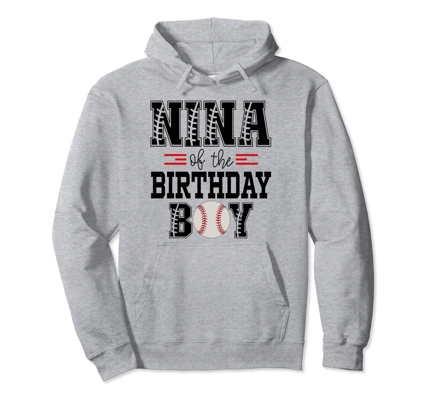 Nina Birthday Baseball Lover First Hoodie - Unique Graphic Men Women - T-Shirt, Sweatshirt, Hoodie