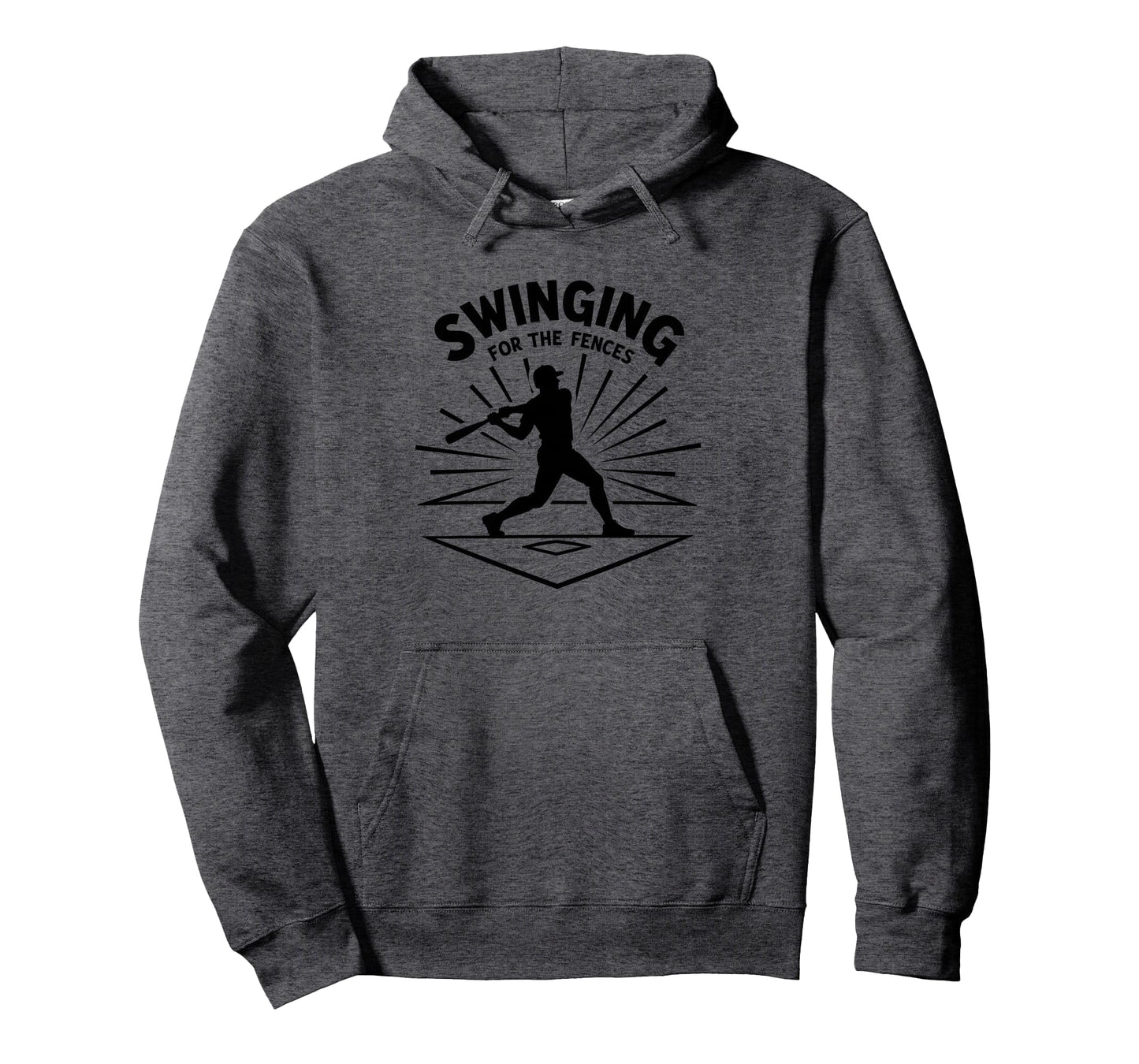 Baseball Swinging Fences Home Run Hoodie - Custom Art Print Unisex - T-Shirt, Sweatshirt, Hoodie