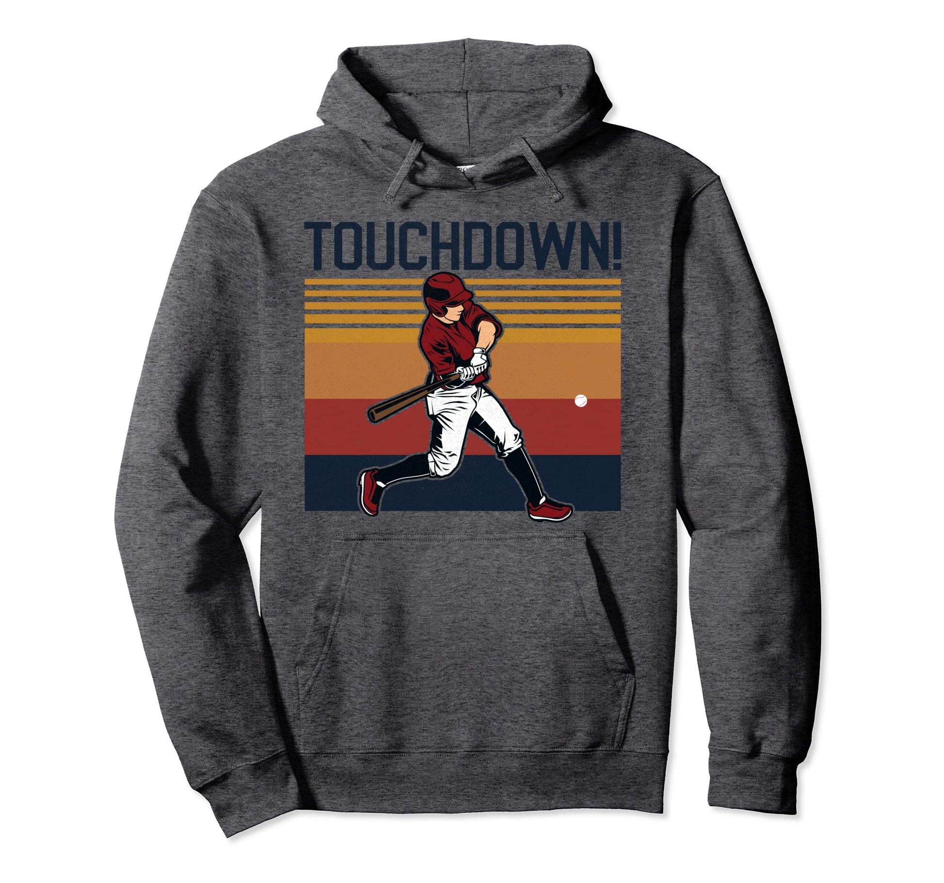 Funny Baseball Football Touchdown Hoodie - Custom Art Print for Adults - T-Shirt, Sweatshirt, Hoodie