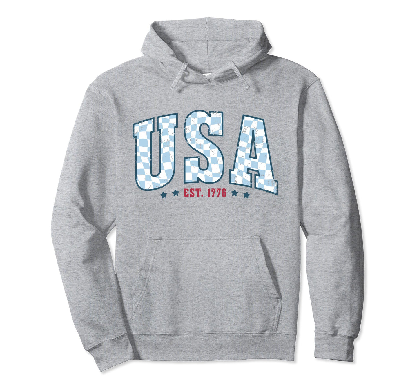 Usa Est 1776 America 4Th July Stars Hoodie - Trendy Graphic Men Women - T-Shirt, Sweatshirt, Hoodie